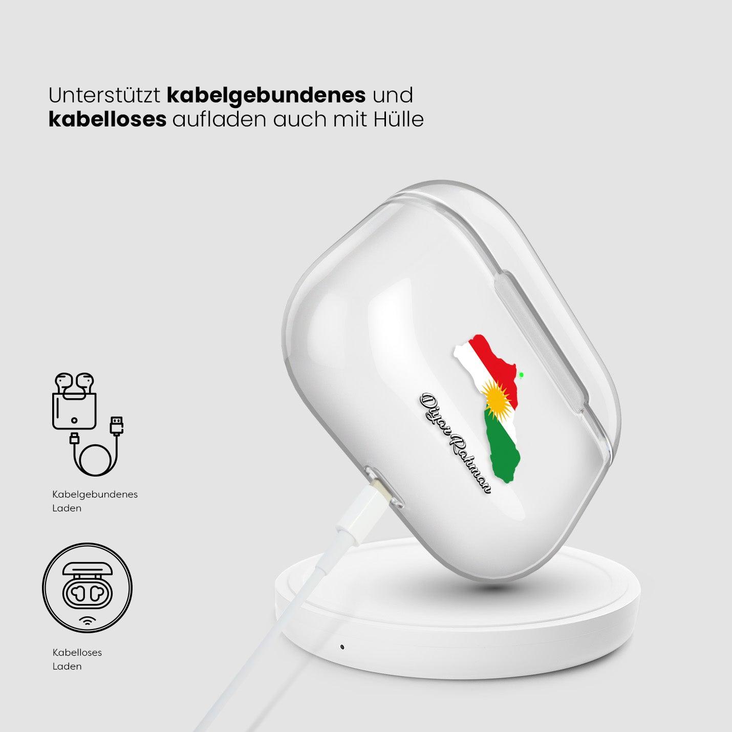 Airpods Hülle - Kurdistan Flagge - 1instaphone