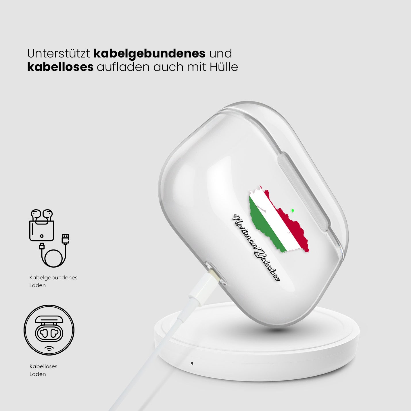 Airpods Hülle - Ungarn Flagge - 1instaphone