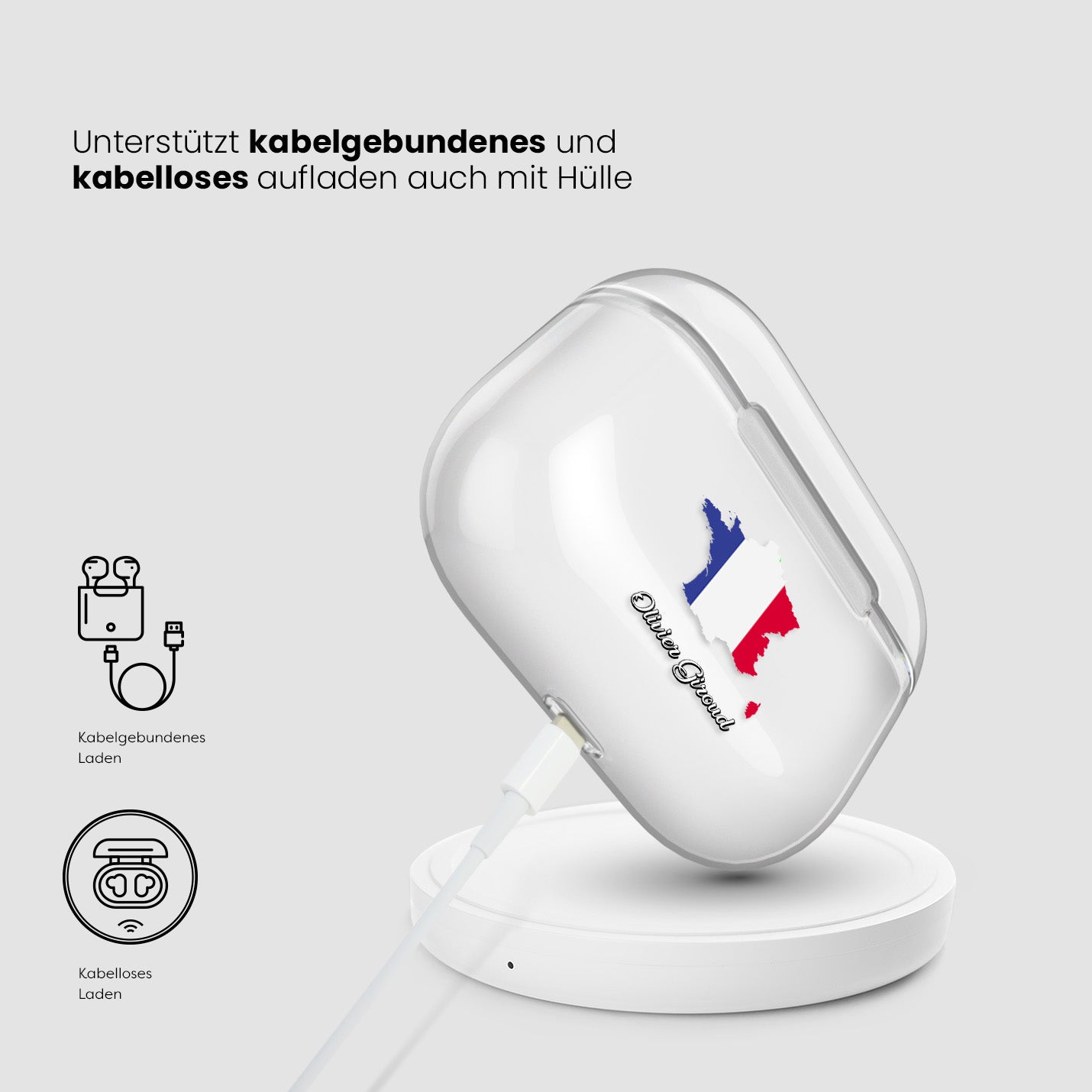 Airpods Hülle - Frankreich Flagge - 1instaphone