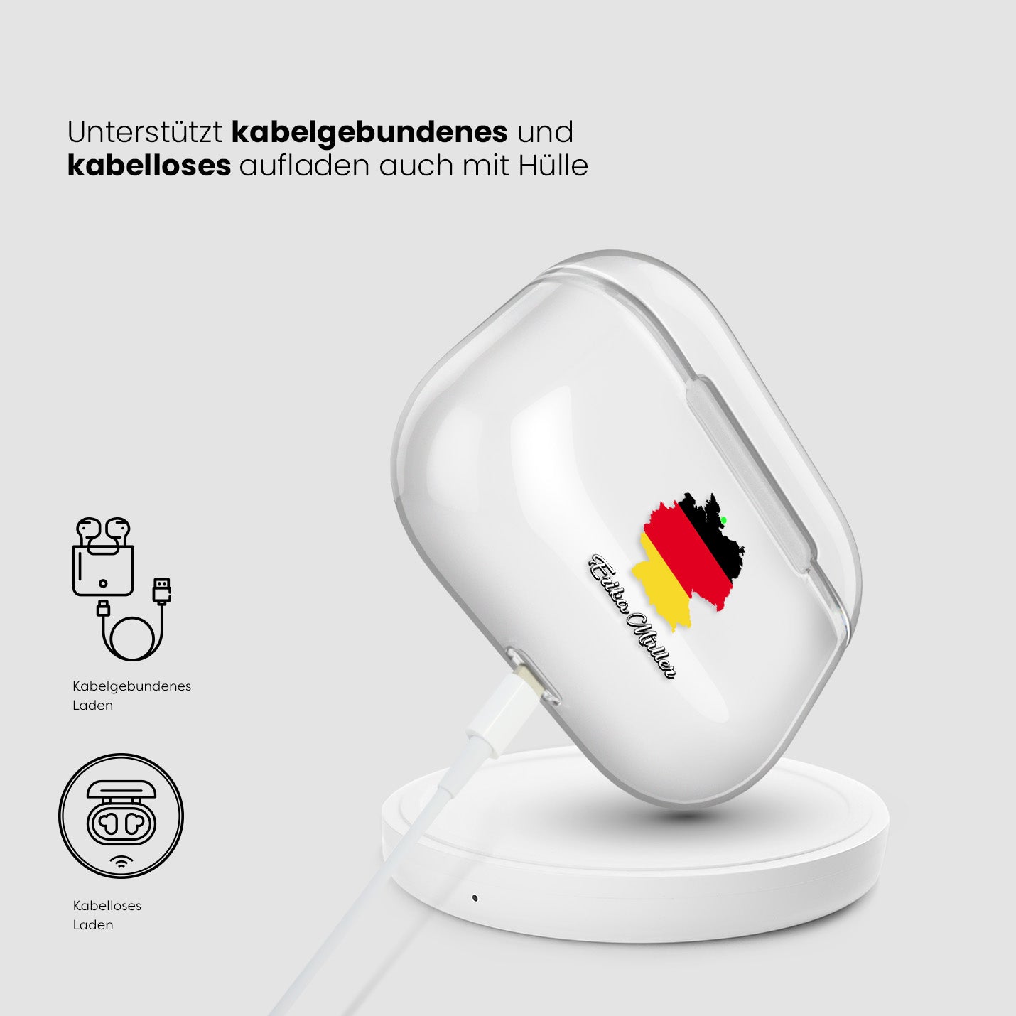 Airpods Hülle - Deutschland Flagge - 1instaphone