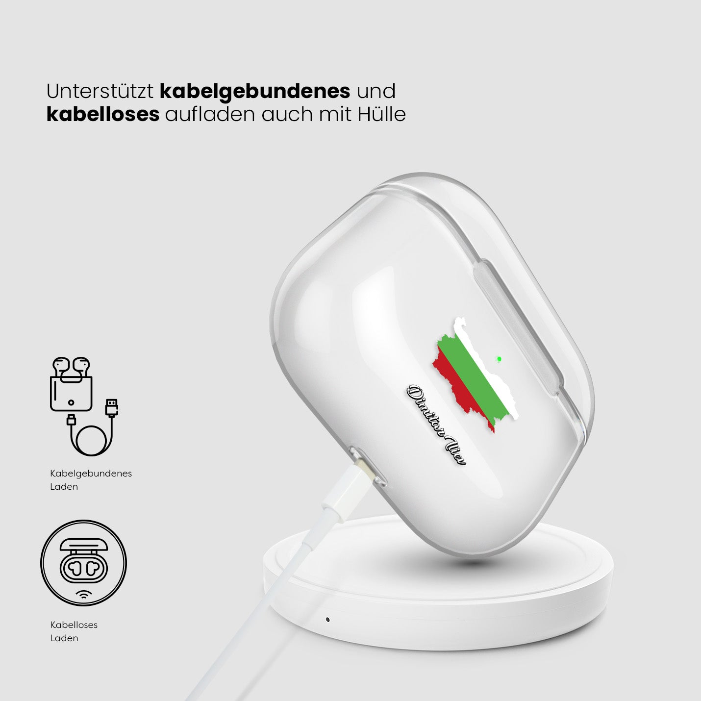 Airpods Hülle - Bulgarien Flagge - 1instaphone