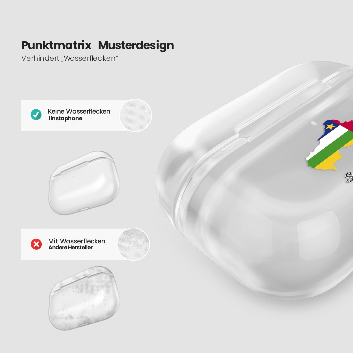 Airpods Hülle - Zentralafrikanische Republik Flagge - 1instaphone