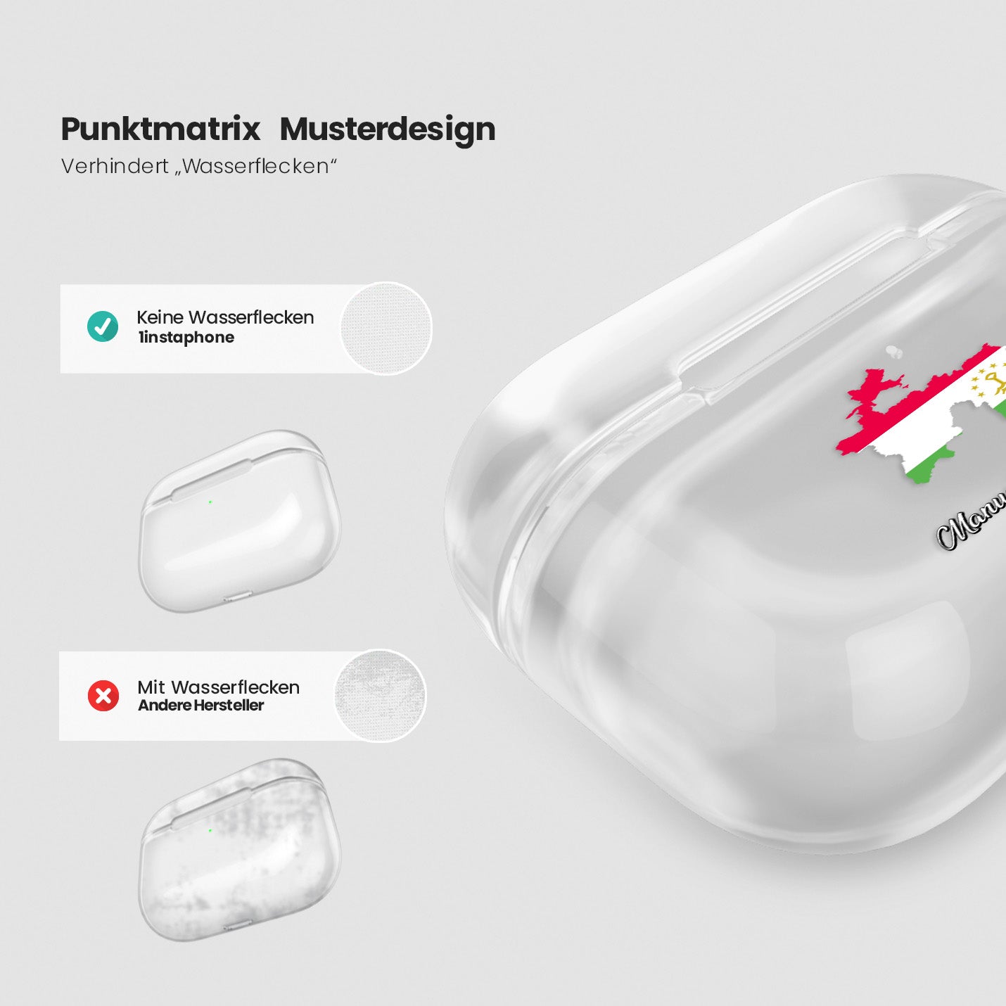 Airpods Hülle - Tadschikistan Flagge - 1instaphone