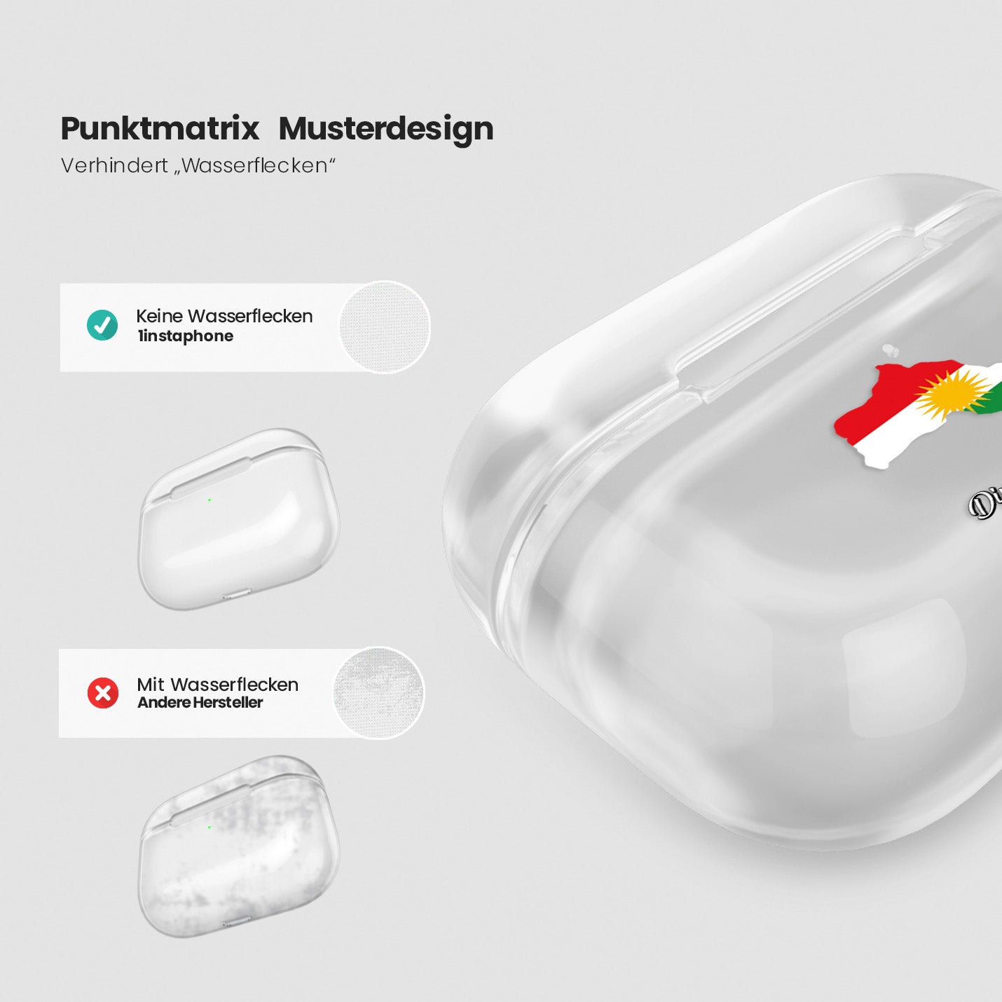 Airpods Hülle - Kurdistan Flagge - 1instaphone