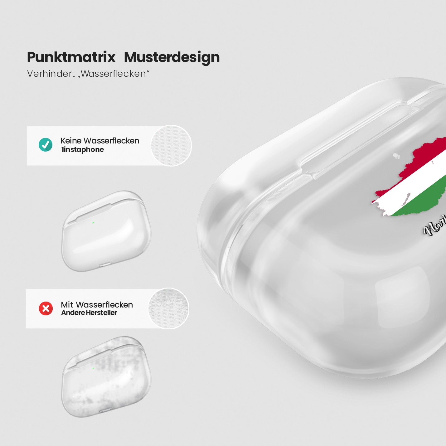 Airpods Hülle - Ungarn Flagge - 1instaphone