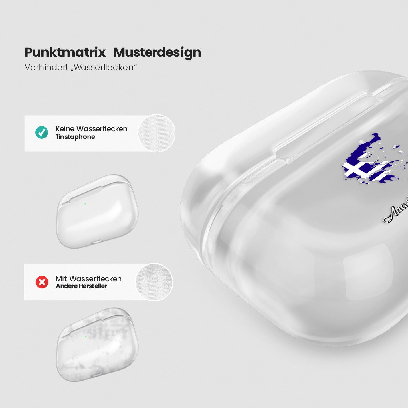 Airpods Hülle - Griechenland Flagge - 1instaphone
