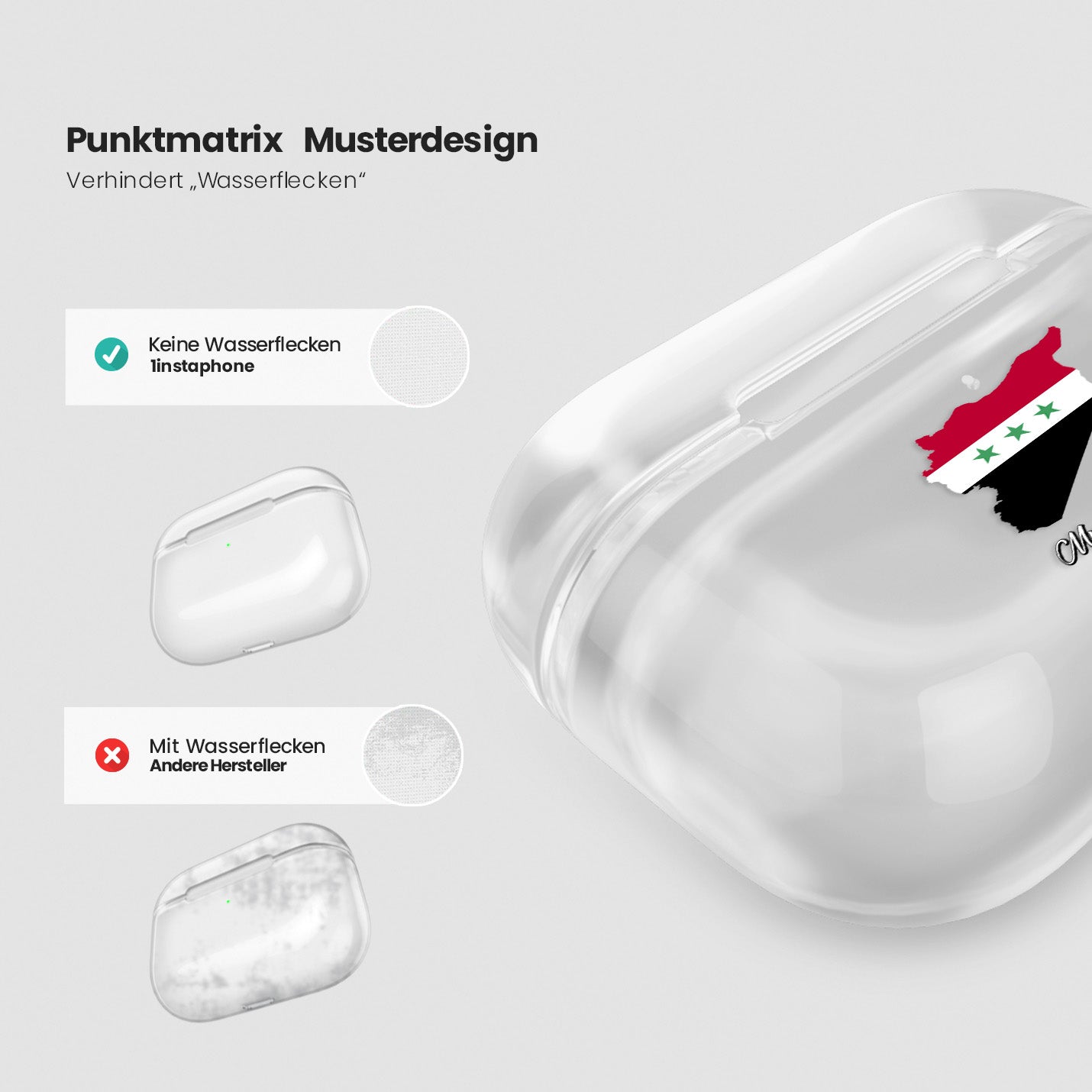 Airpods Hülle - Syrien Flagge - 1instaphone