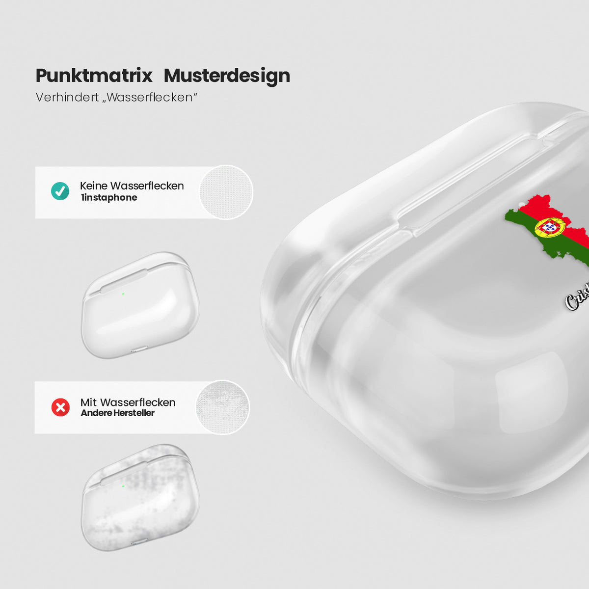Airpods Hülle - Portugal Flagge - 1instaphone