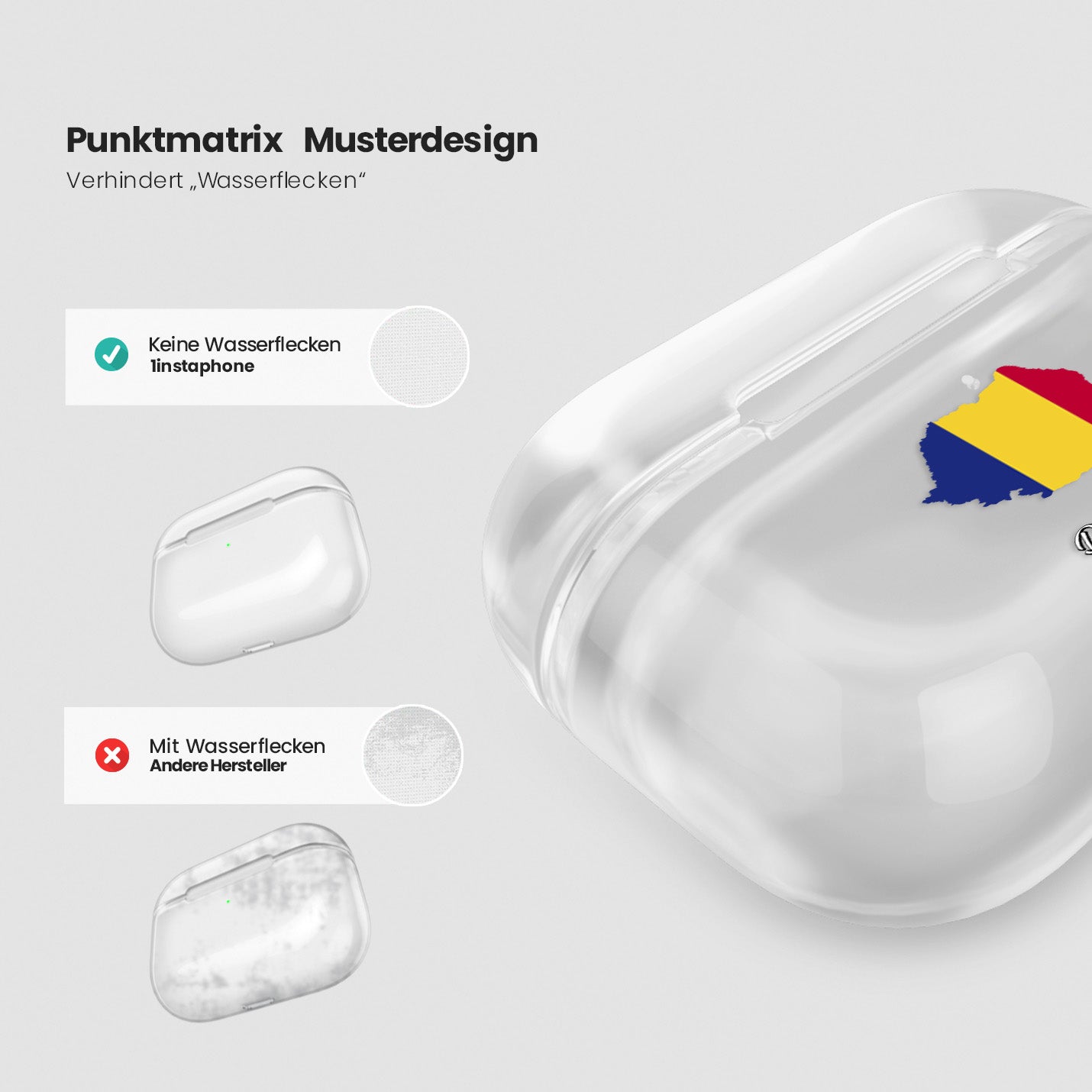 Airpods Hülle - Rumänien Flagge - 1instaphone