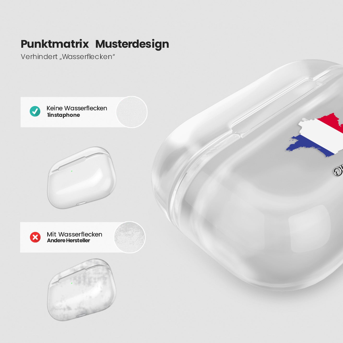 Airpods Hülle - Frankreich Flagge - 1instaphone