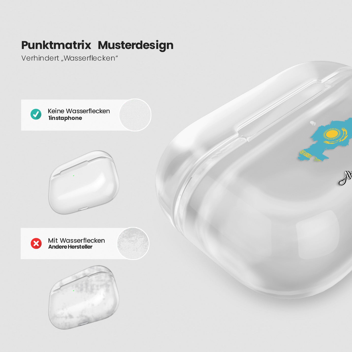 Airpods Hülle - Kasachstan Flagge - 1instaphone