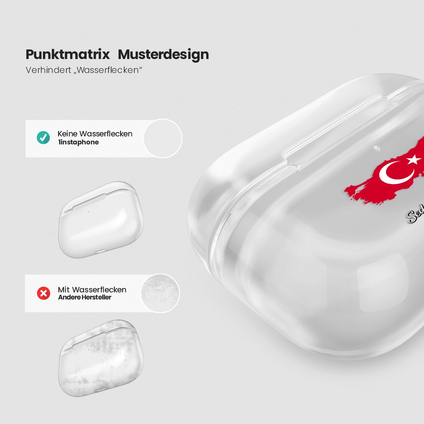 Airpods Hülle - Türkei Flagge - 1instaphone