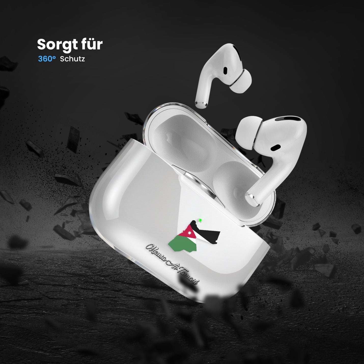 Airpods Hülle - Jordanien Flagge - 1instaphone