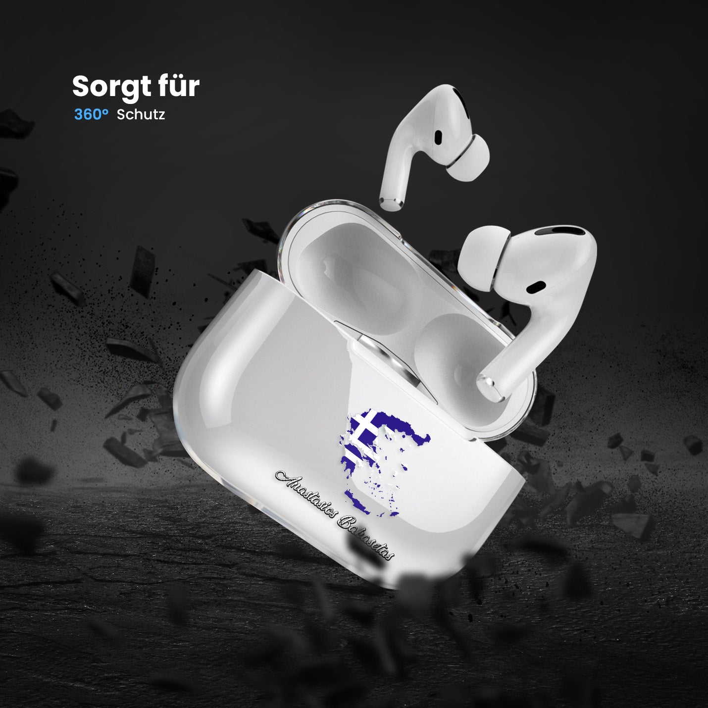 Airpods Hülle - Griechenland Flagge - 1instaphone