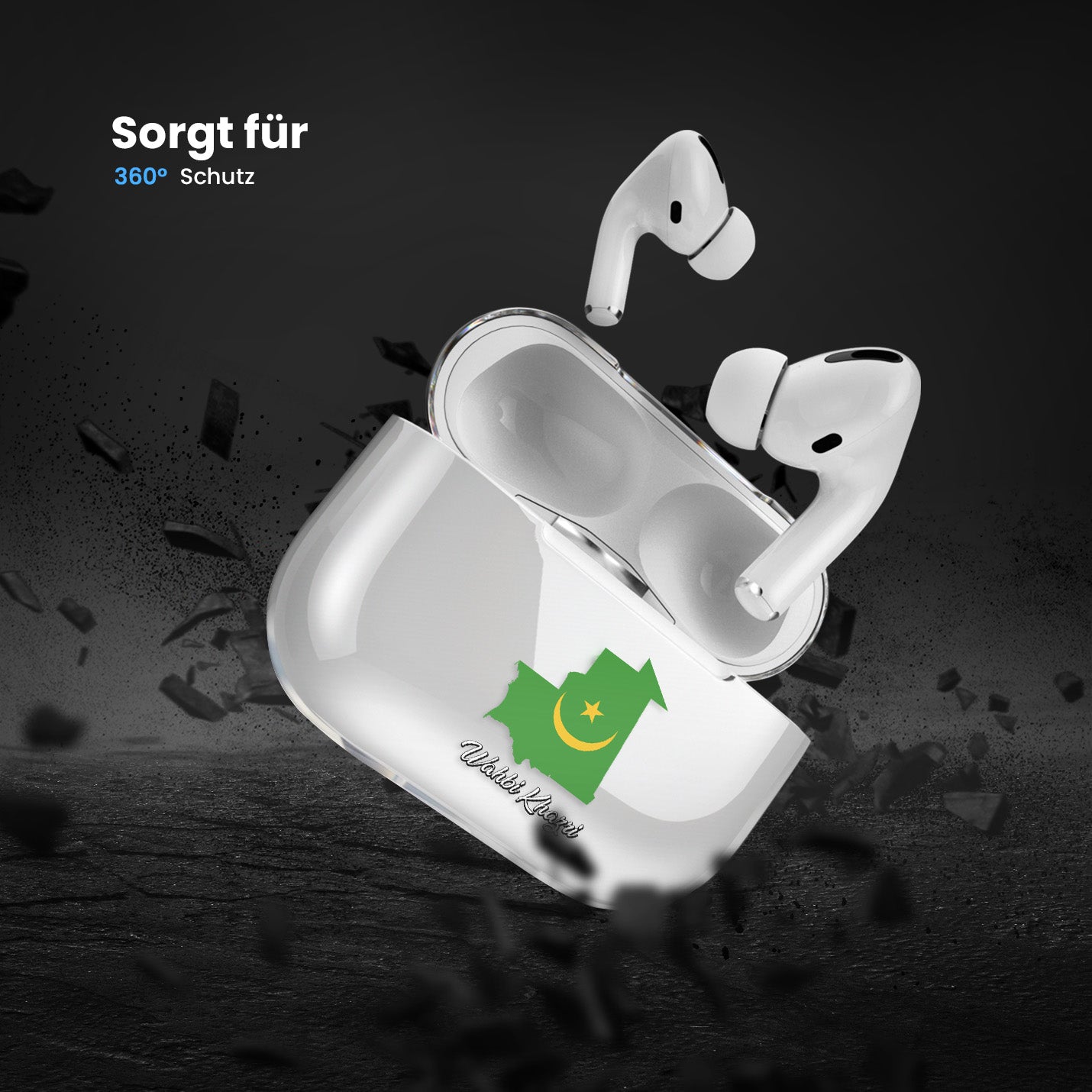 Airpods Hülle - Mauretanien Flagge - 1instaphone