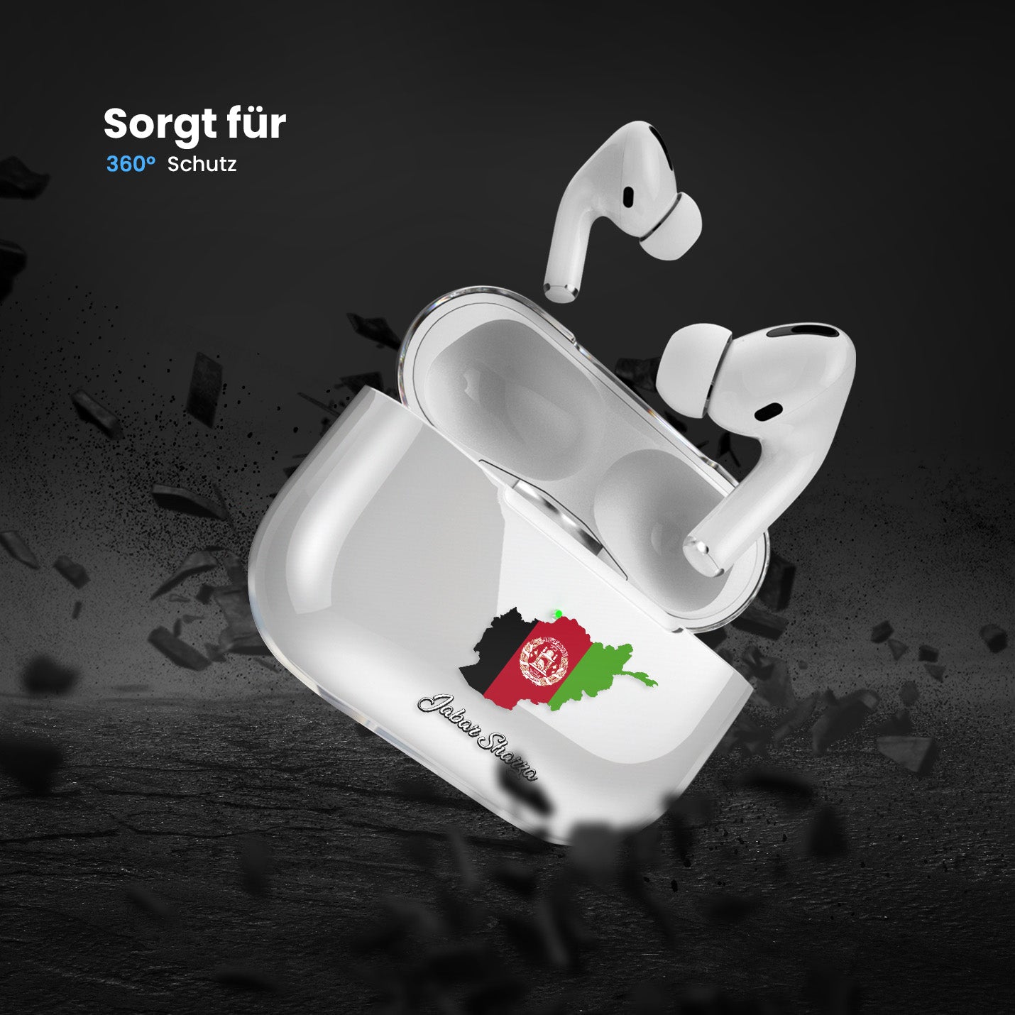 Airpods Hülle - Afghanistan Flagge - 1instaphone