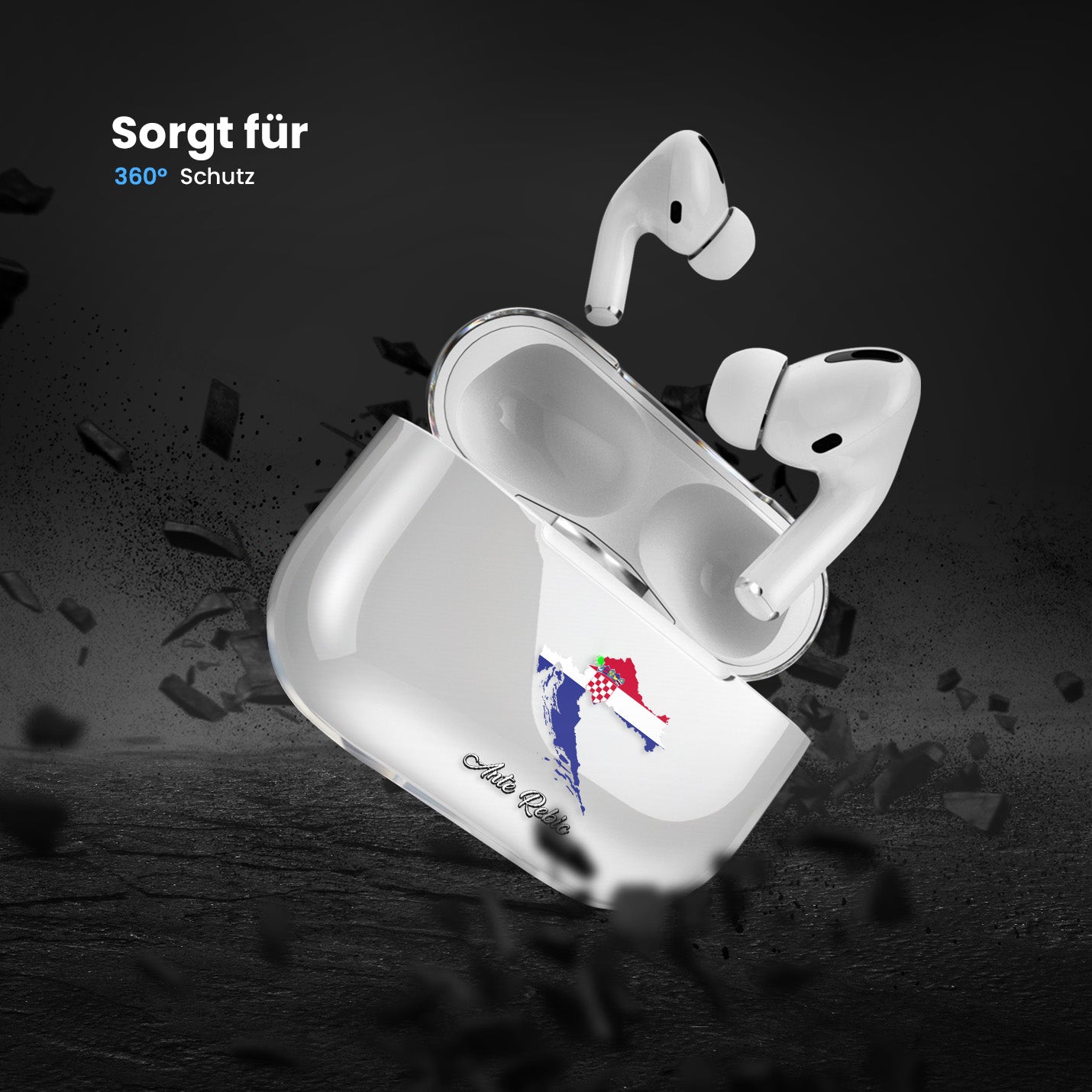 Airpods Hülle - Kroatien Flagge - 1instaphone