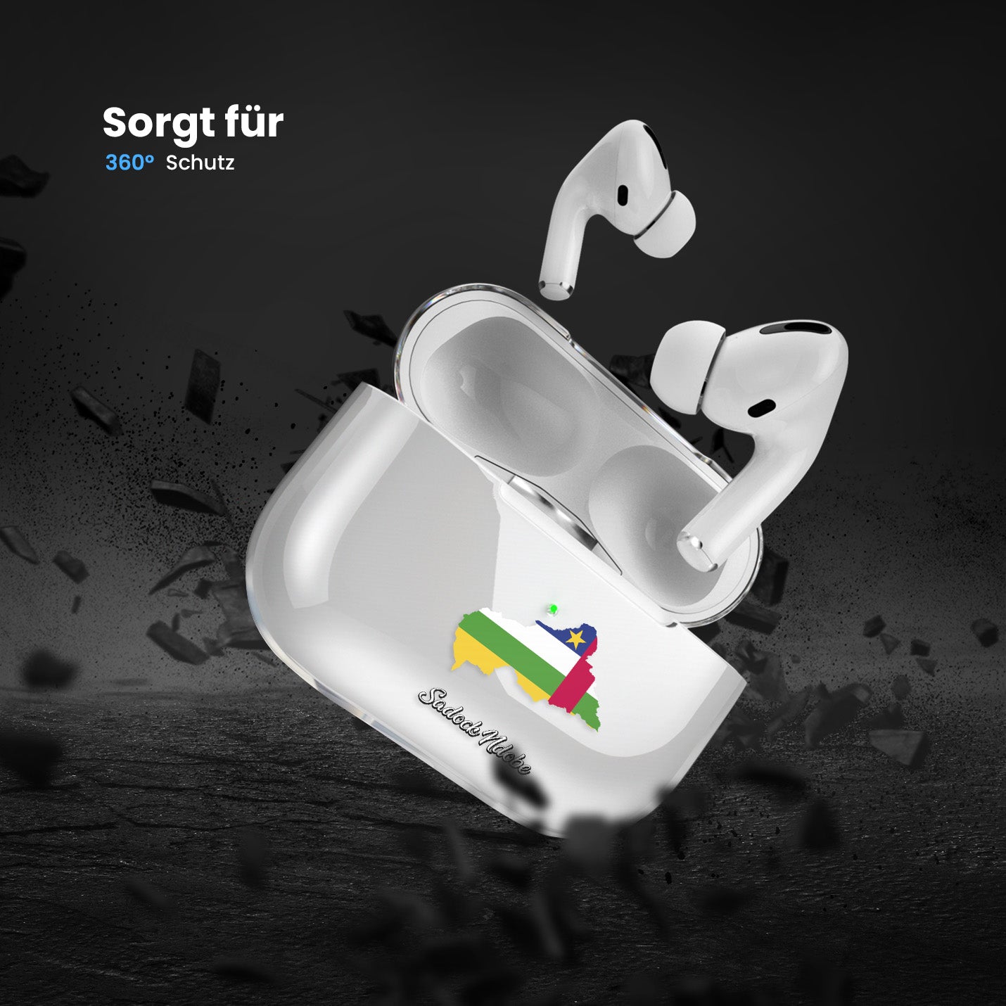 Airpods Hülle - Zentralafrikanische Republik Flagge - 1instaphone
