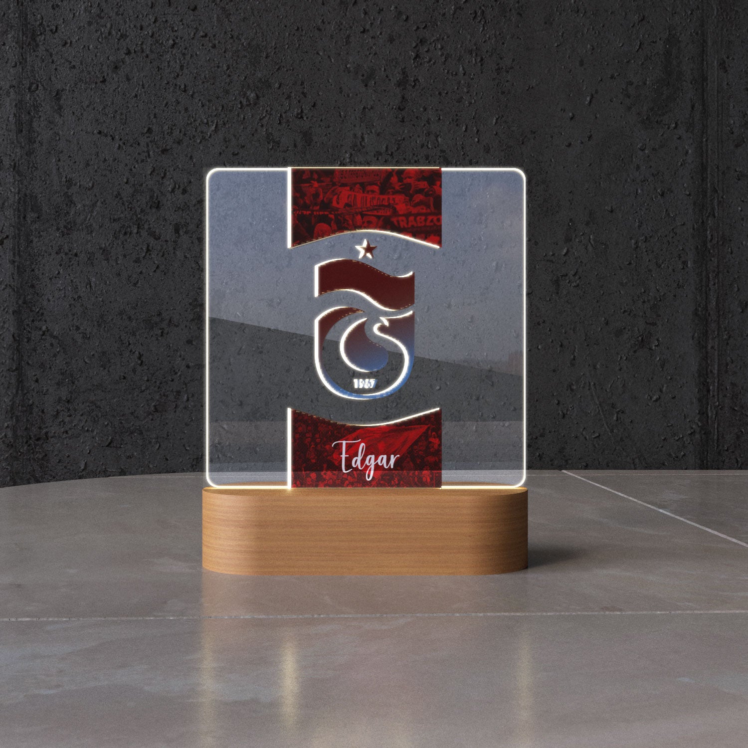 PERSONALISIERTE TRABZONSPOR LAMPE MIT WUNSCHTEXT