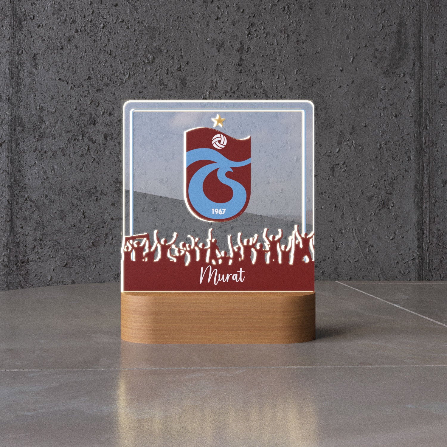PERSONALISIERTE TRABZONSPOR LAMPE MIT WUNSCHTEXT