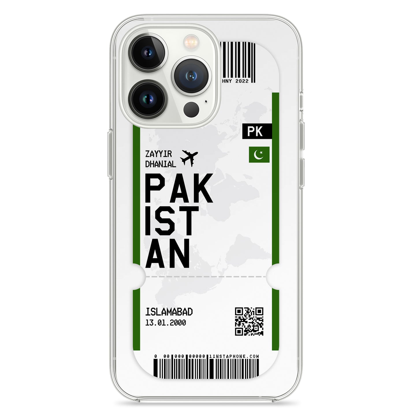 Handyhülle im Ticket Design - Pakistan - 1instaphone