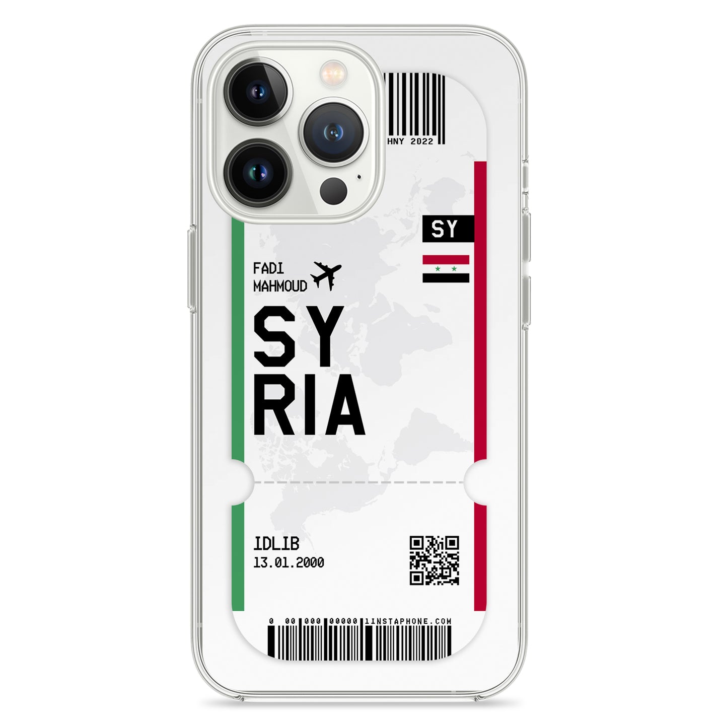 Handyhülle im Ticket Design - Syrien - 1instaphone