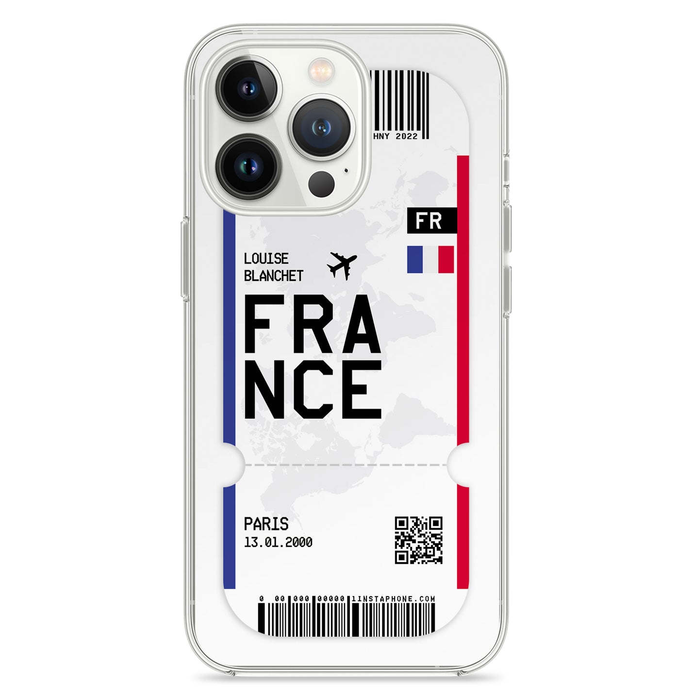 Handyhülle im Ticket Design - Frankreich - 1instaphone