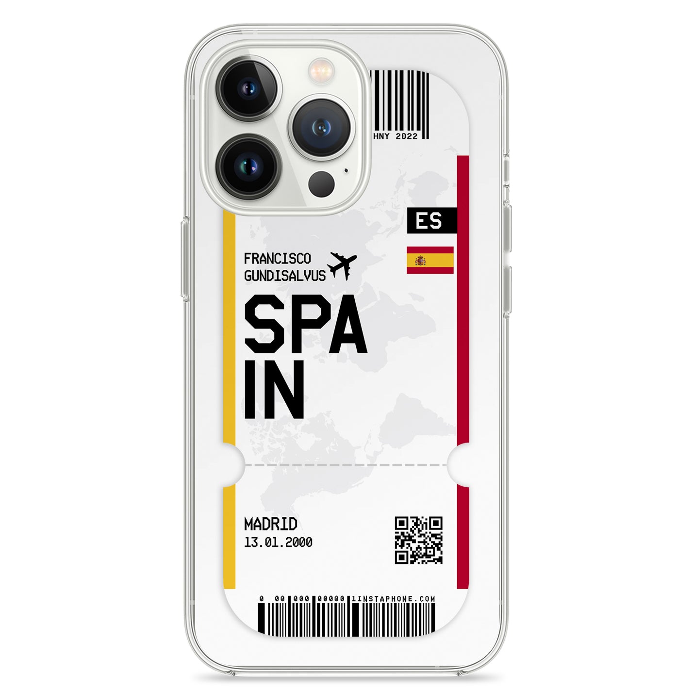 Handyhülle im Ticket Design - Spanien - 1instaphone