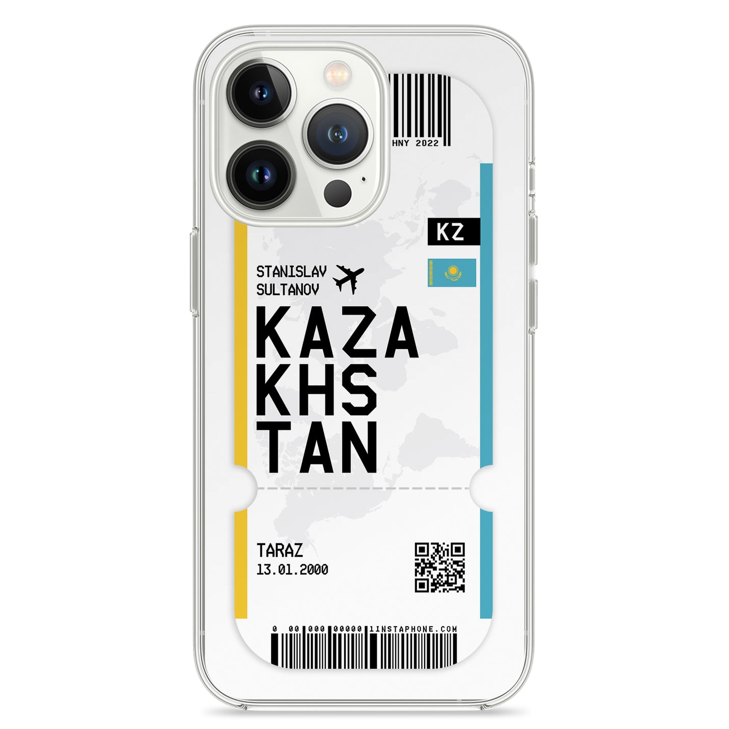 Handyhülle im Ticket Design - Kasachstan - 1instaphone