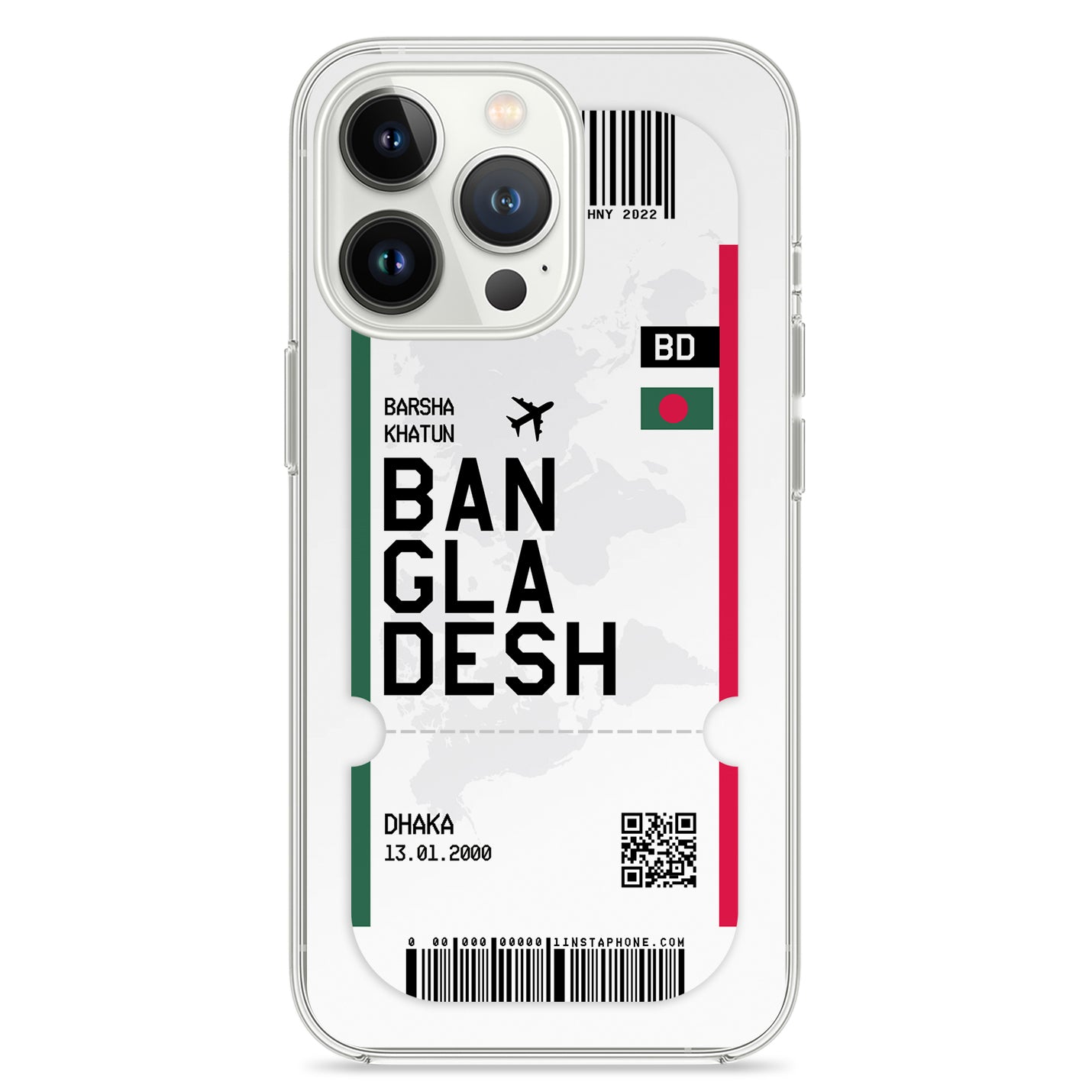 Handyhülle im Ticket Design - Bangladesch - 1instaphone