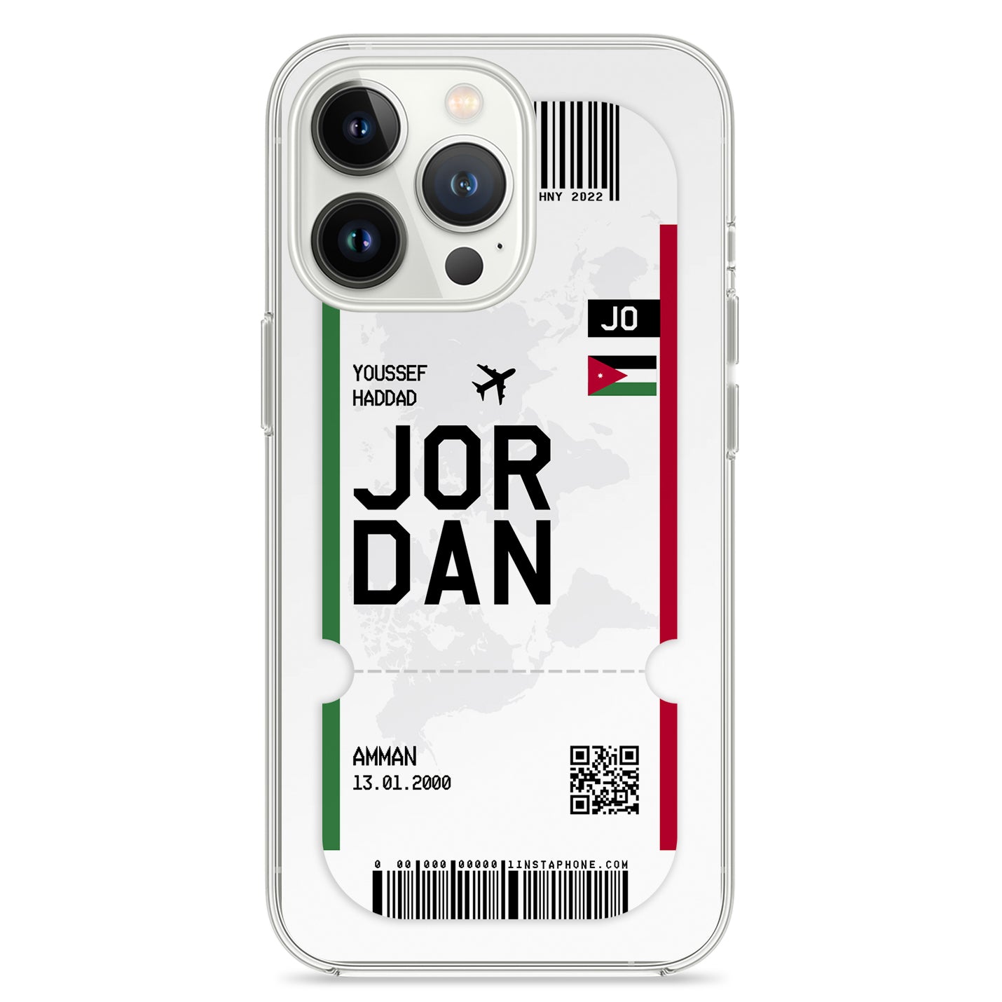 Handyhülle im Ticket Design - Jordanien - 1instaphone