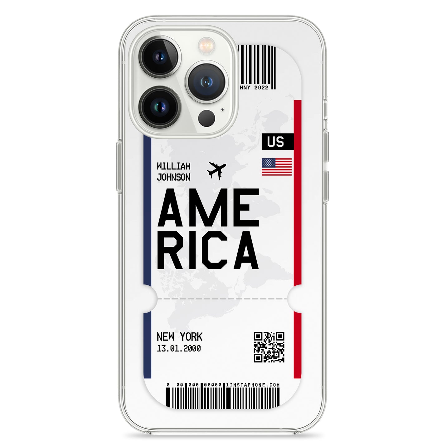 Handyhülle im Ticket Design - Amerika - USA - 1instaphone
