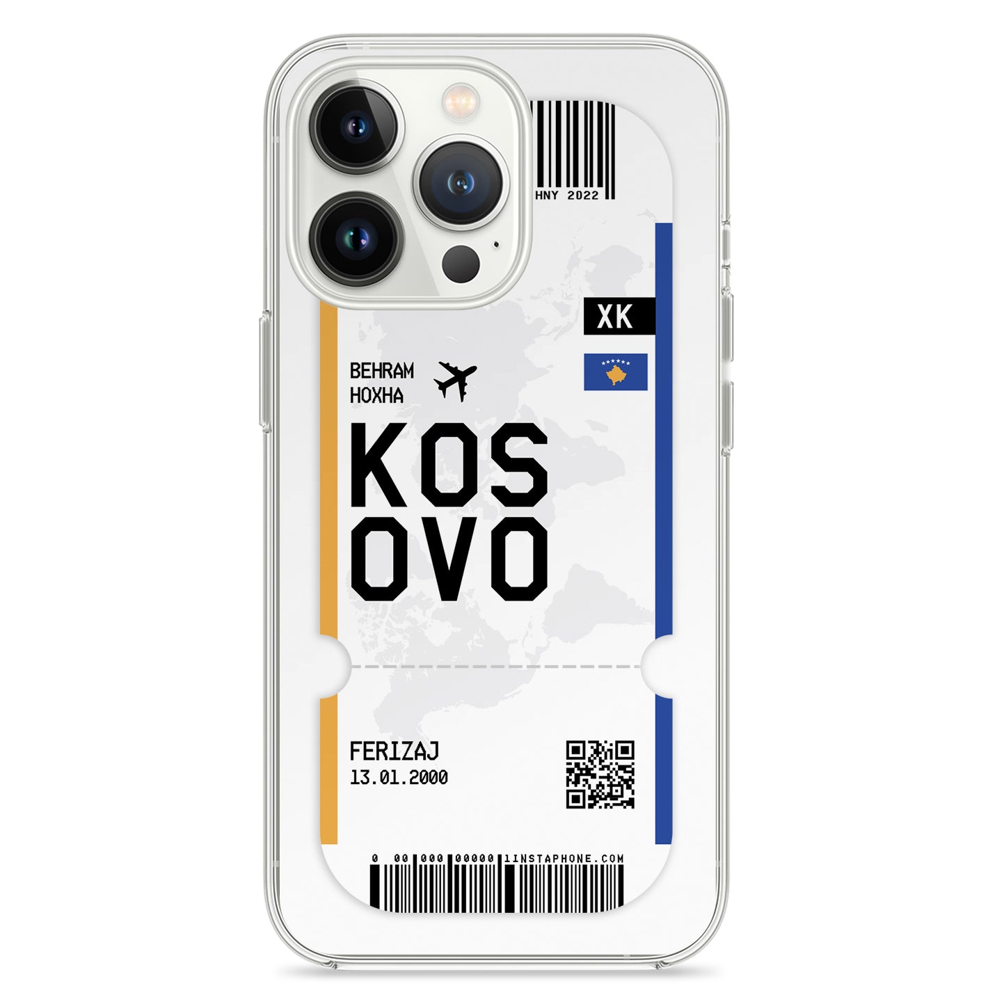 Handyhülle im Ticket Design - Kosovo - 1instaphone