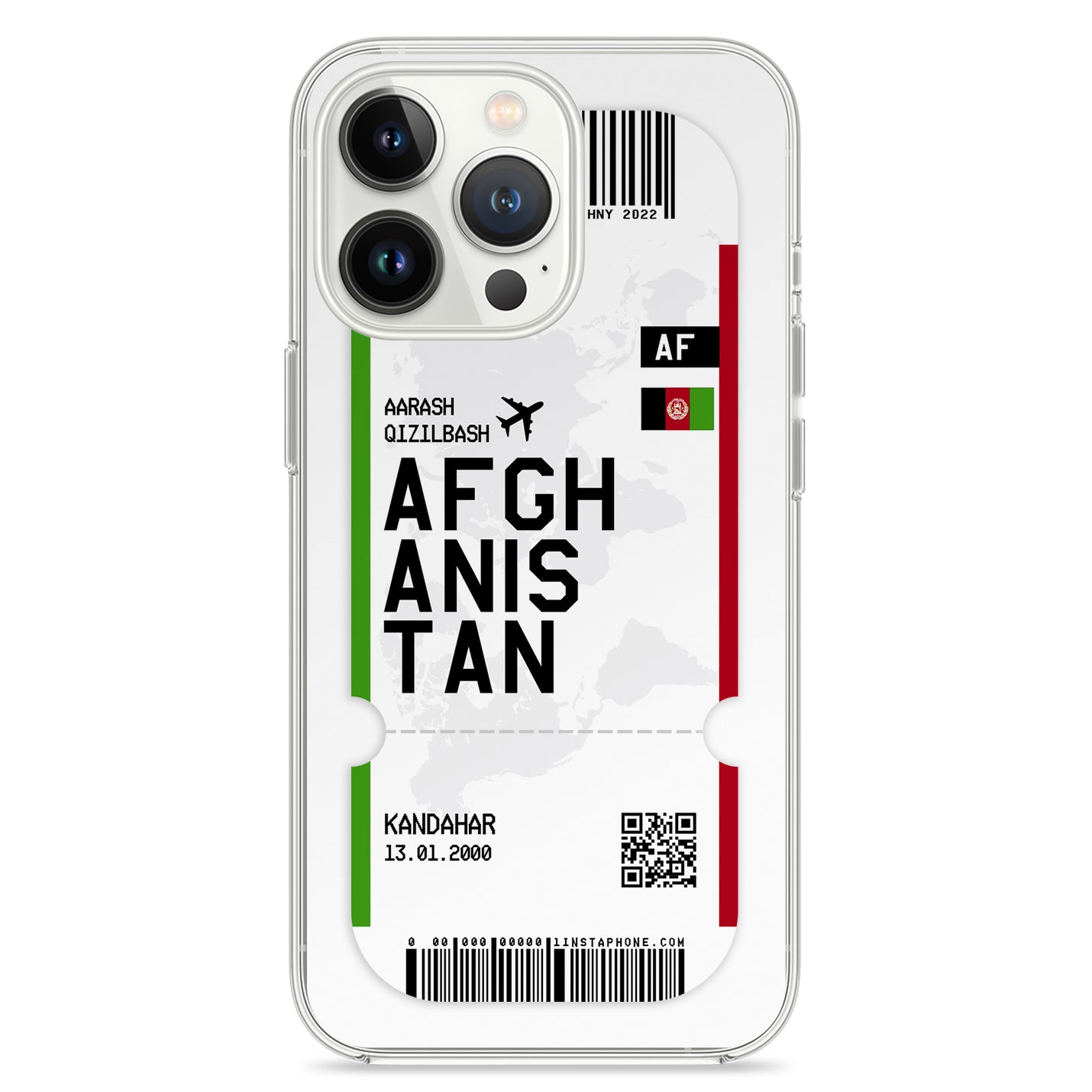 Handyhülle im Ticket Design - Afghanistan - 1instaphone