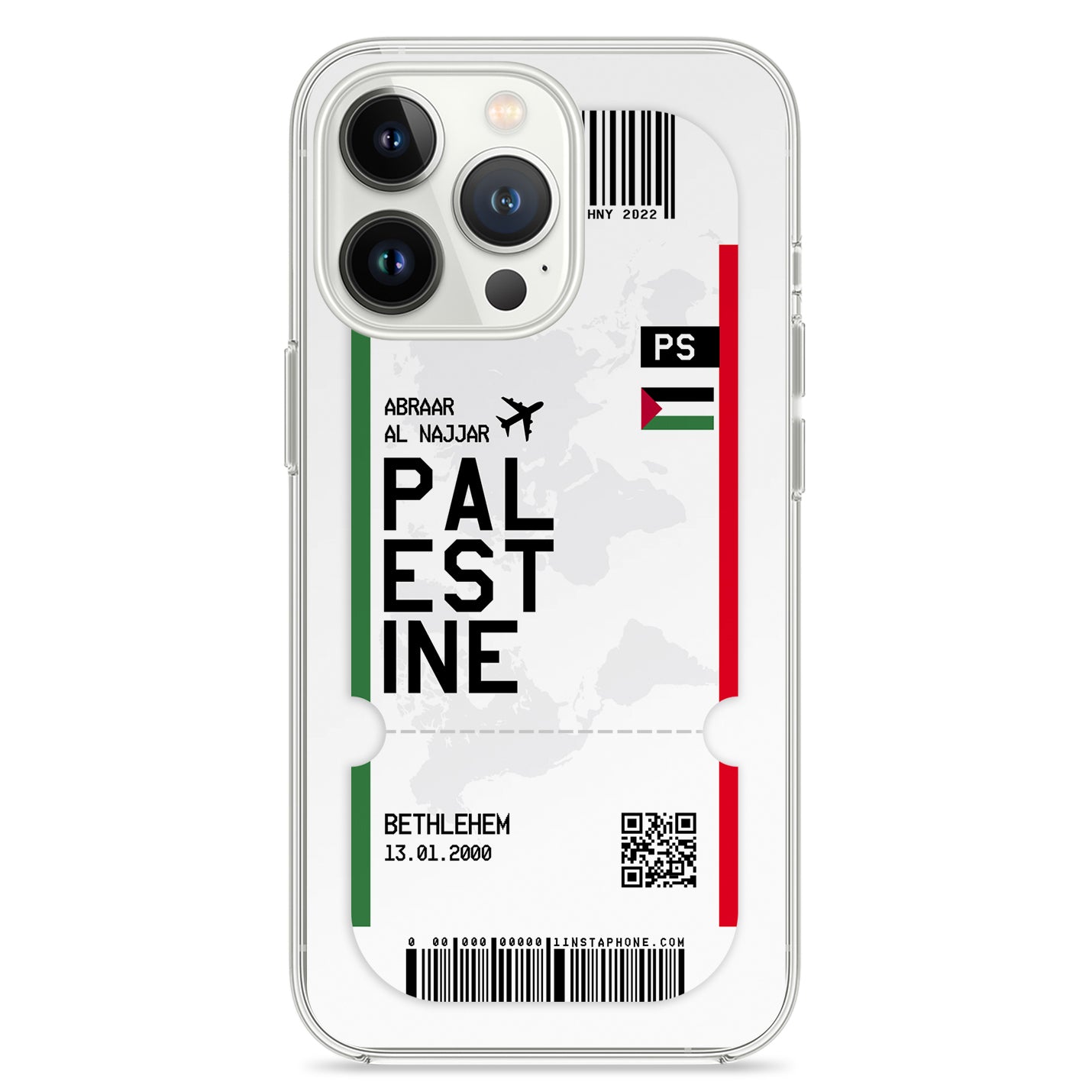 Handyhülle im Ticket Design - Palästina - 1instaphone