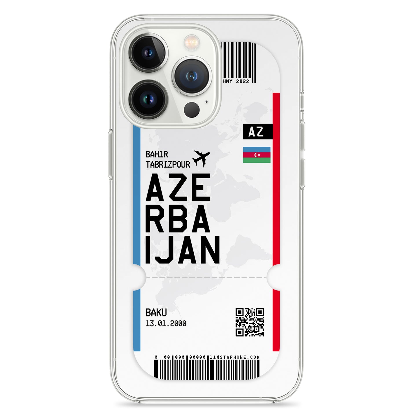 Handyhülle im Ticket Design - Aserbaidschan - 1instaphone