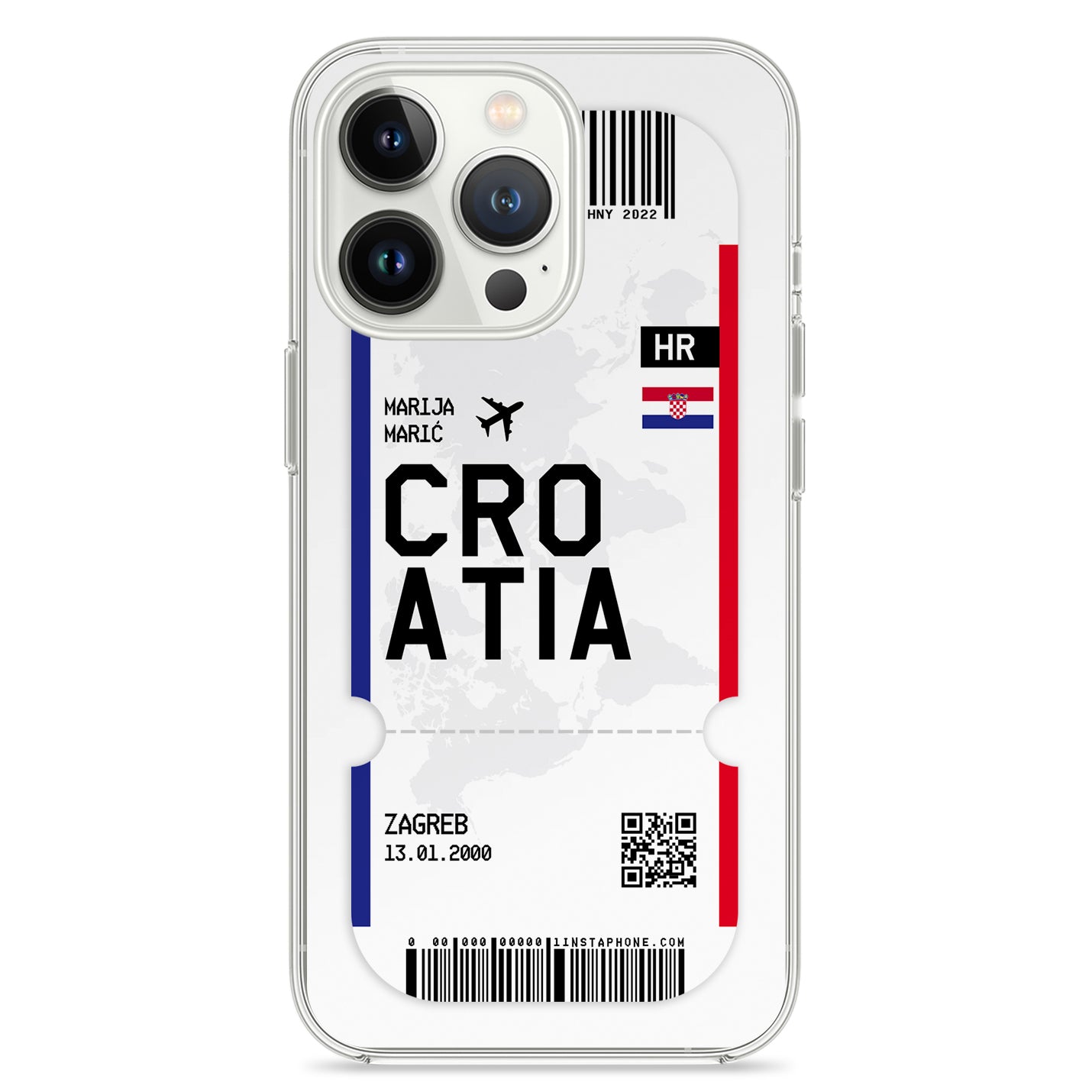 Handyhülle im Ticket Design - Kroatien - 1instaphone