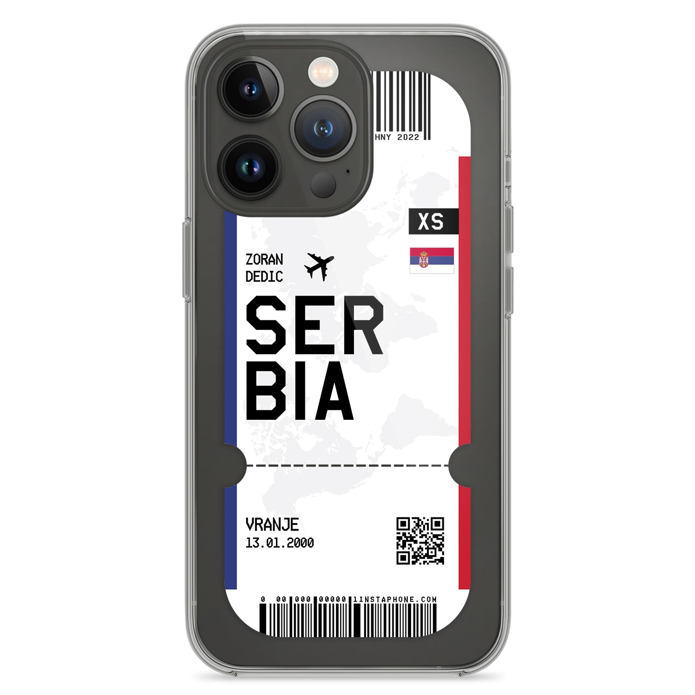 Handyhülle im Ticket Design - Serbien - 1instaphone