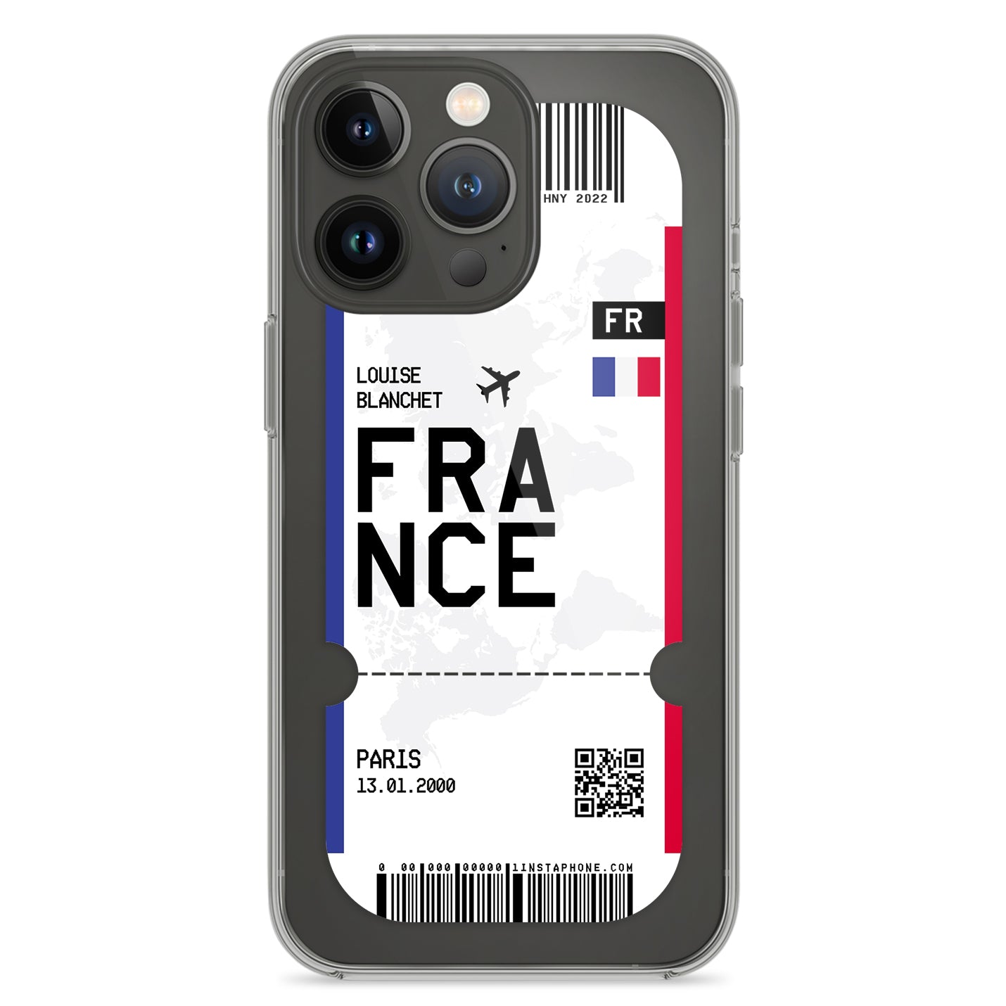 Handyhülle im Ticket Design - Frankreich - 1instaphone