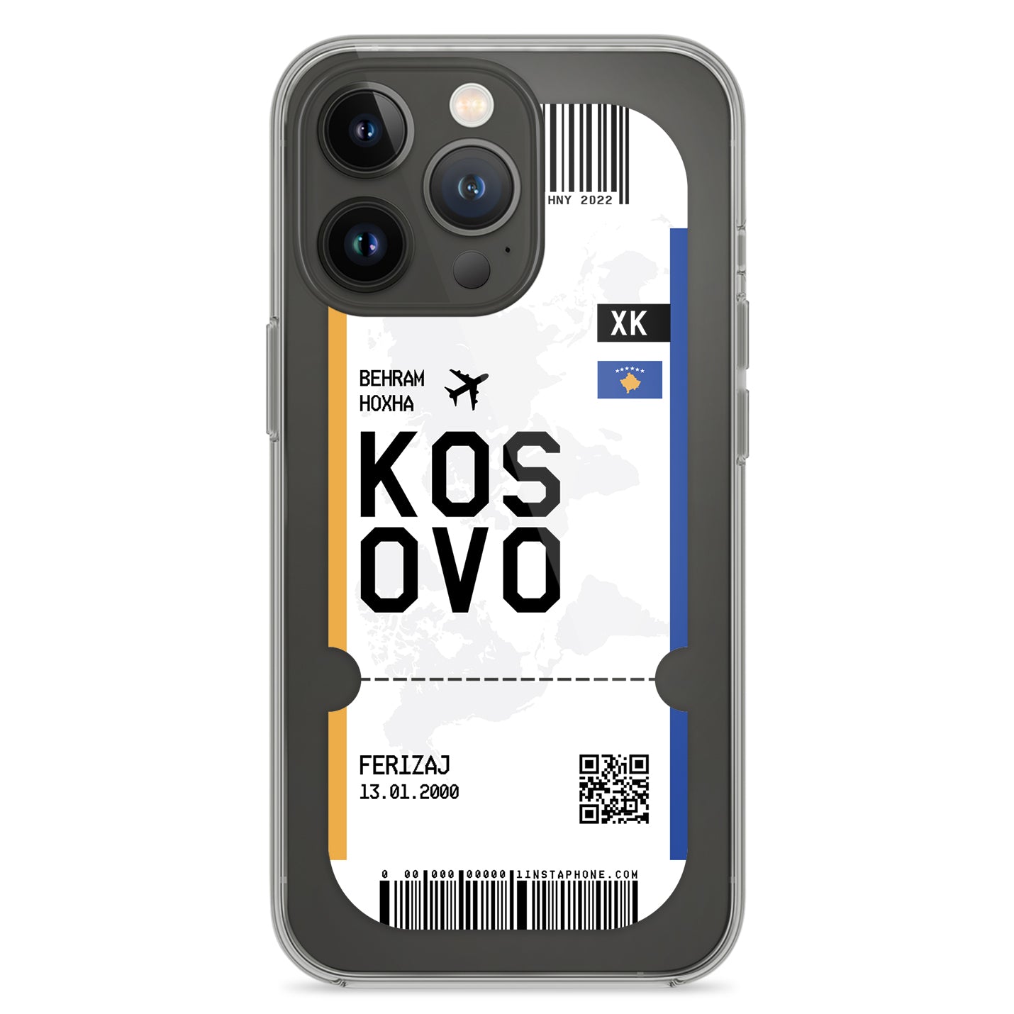 Handyhülle im Ticket Design - Kosovo - 1instaphone