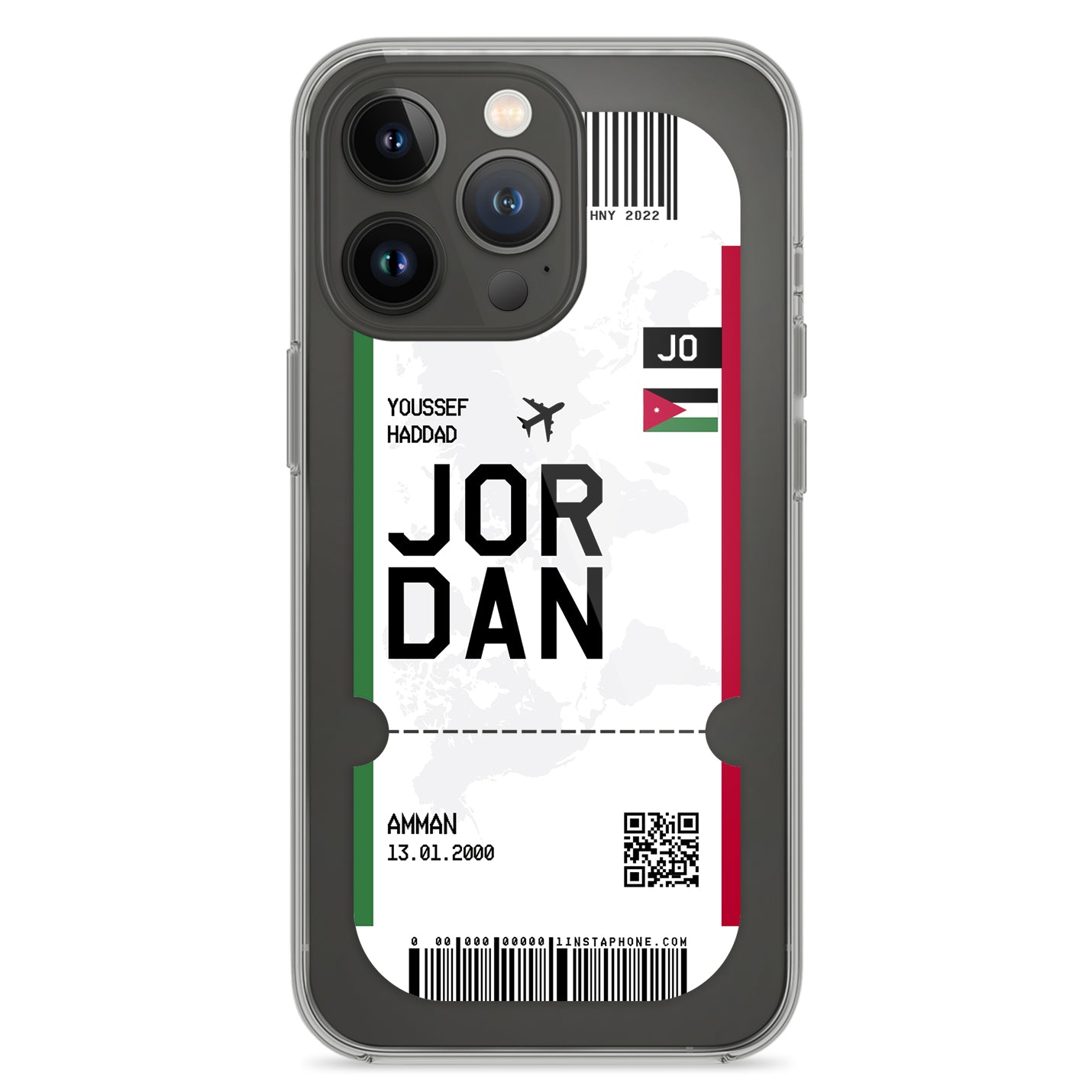 Handyhülle im Ticket Design - Jordanien - 1instaphone