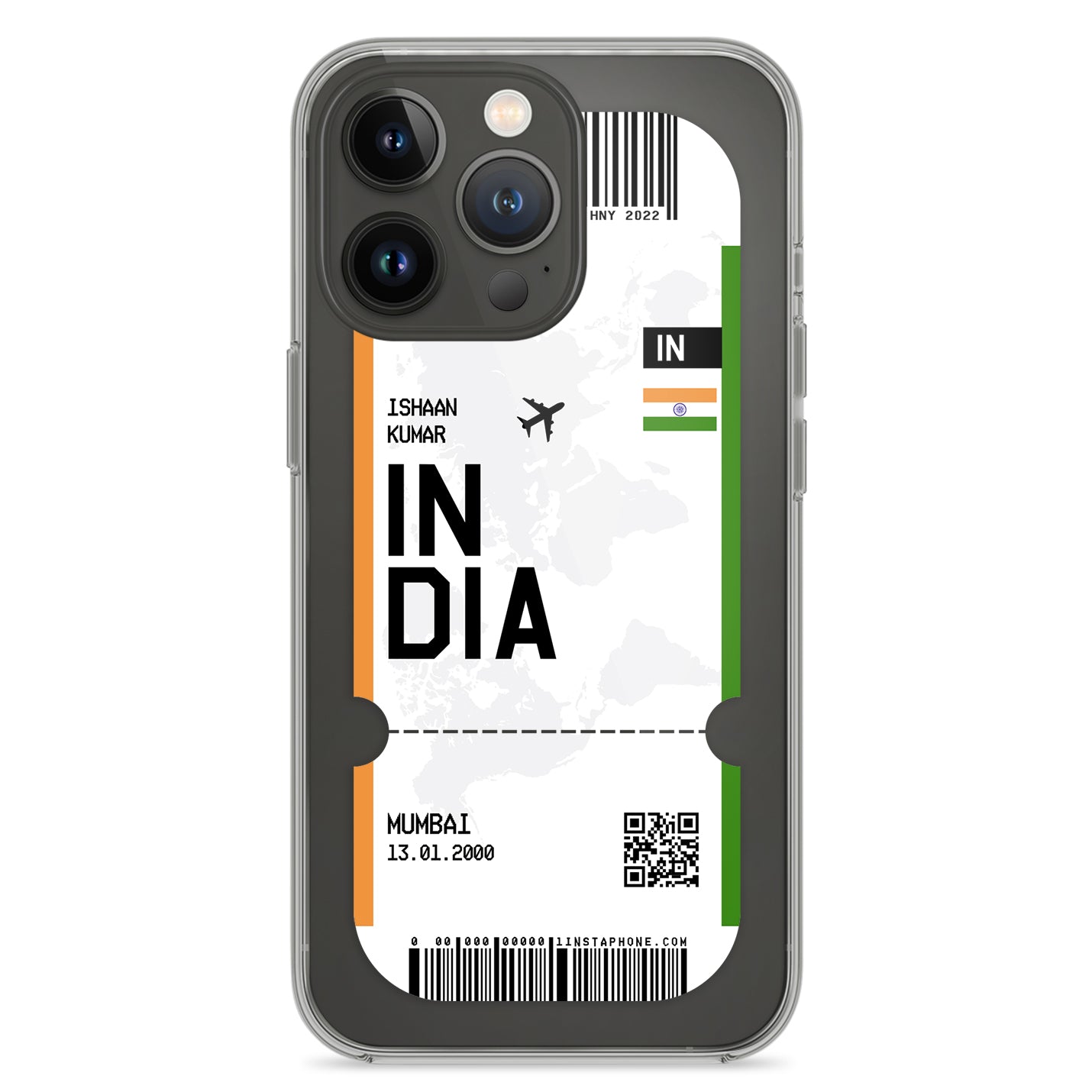 Handyhülle im Ticket Design - Indien - 1instaphone