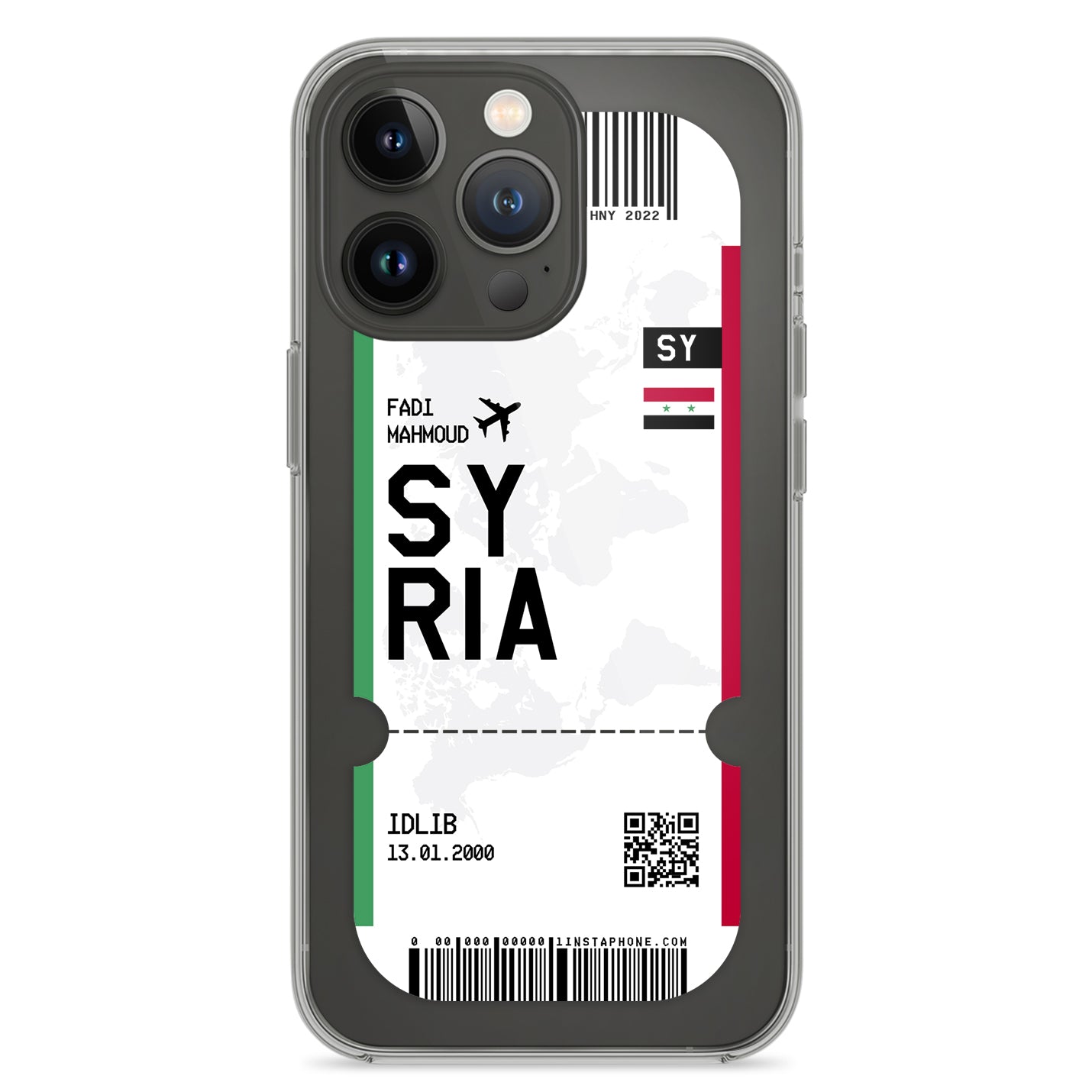 Handyhülle im Ticket Design - Syrien - 1instaphone