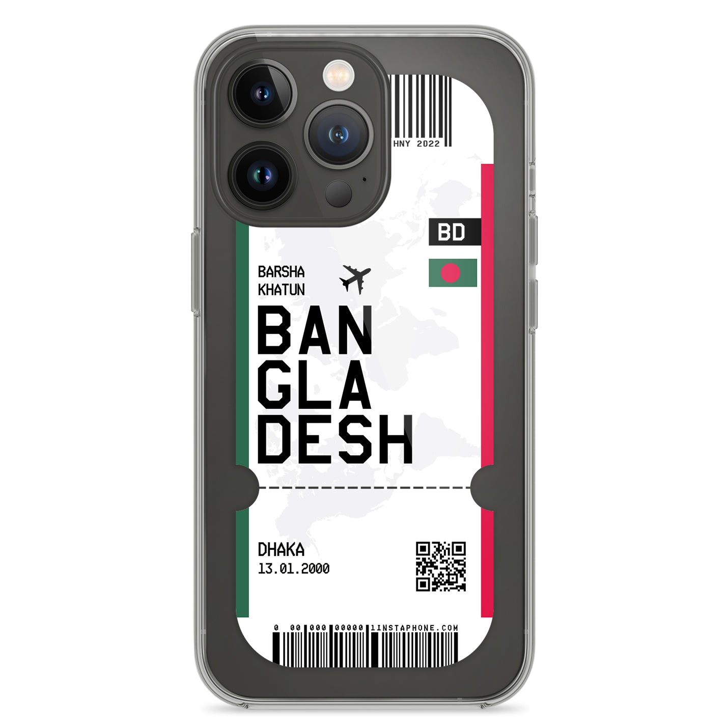 Handyhülle im Ticket Design - Bangladesch - 1instaphone