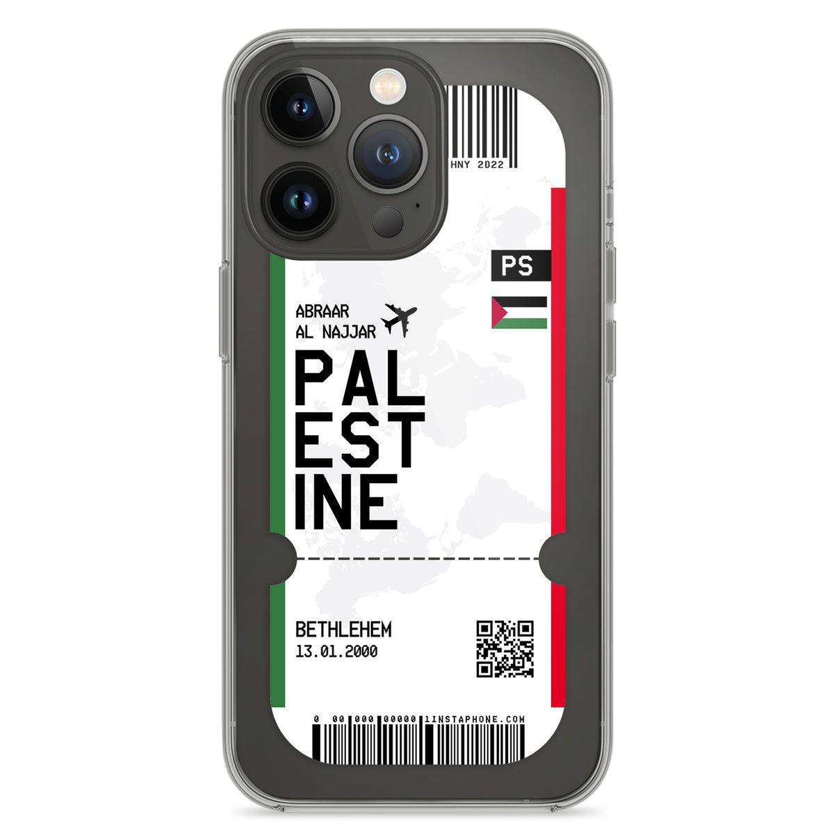 Handyhülle im Ticket Design - Palästina - 1instaphone