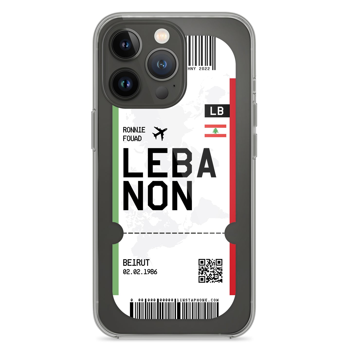 Handyhülle im Ticket Design - Libanon - 1instaphone