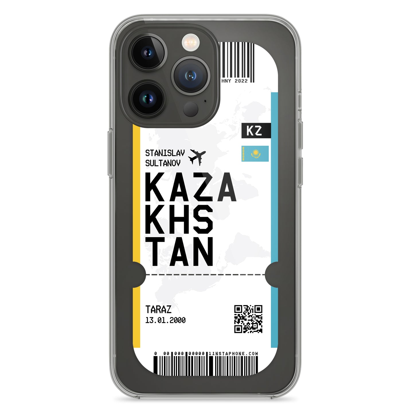 Handyhülle im Ticket Design - Kasachstan - 1instaphone