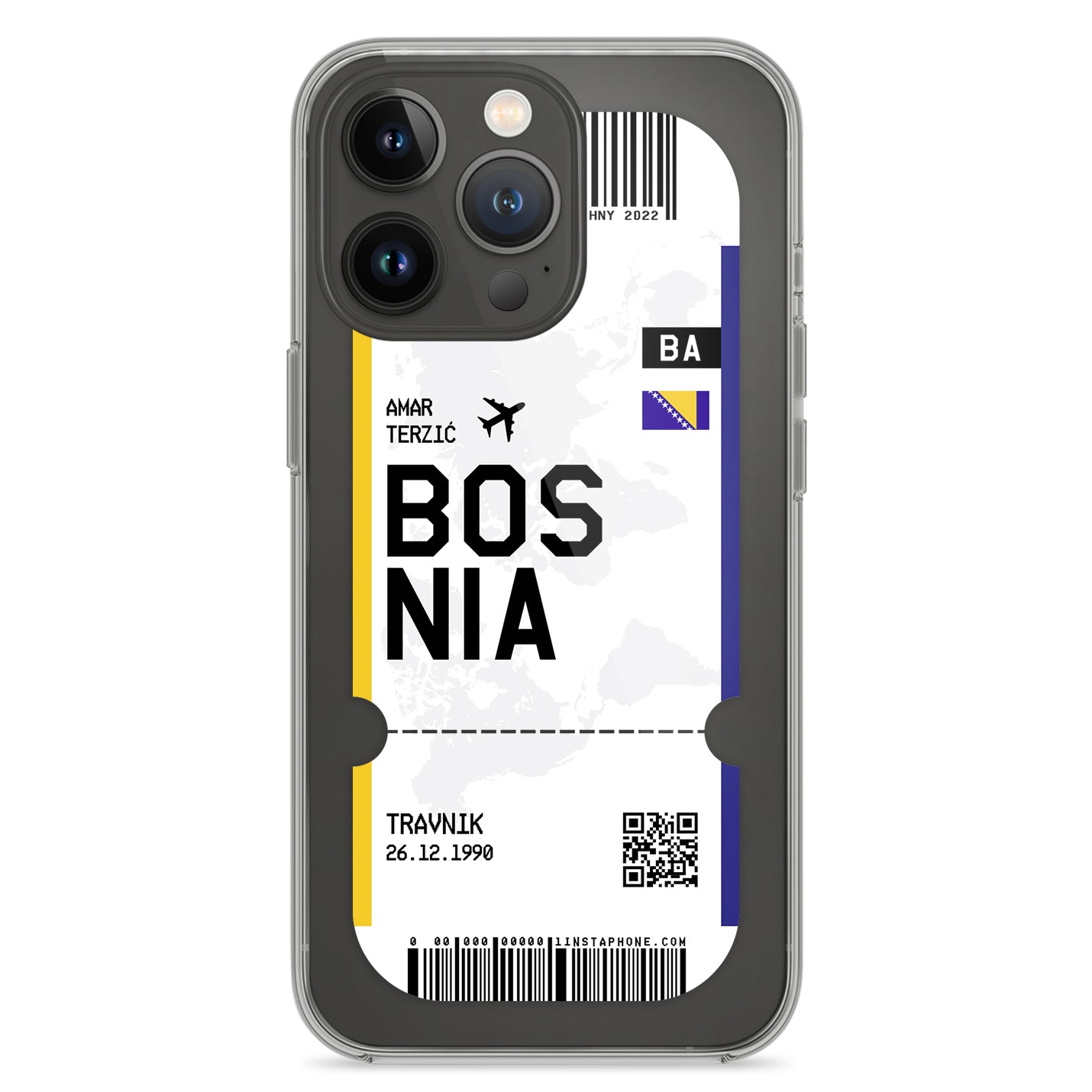 Handyhülle im Ticket Design - Bosnien - 1instaphone