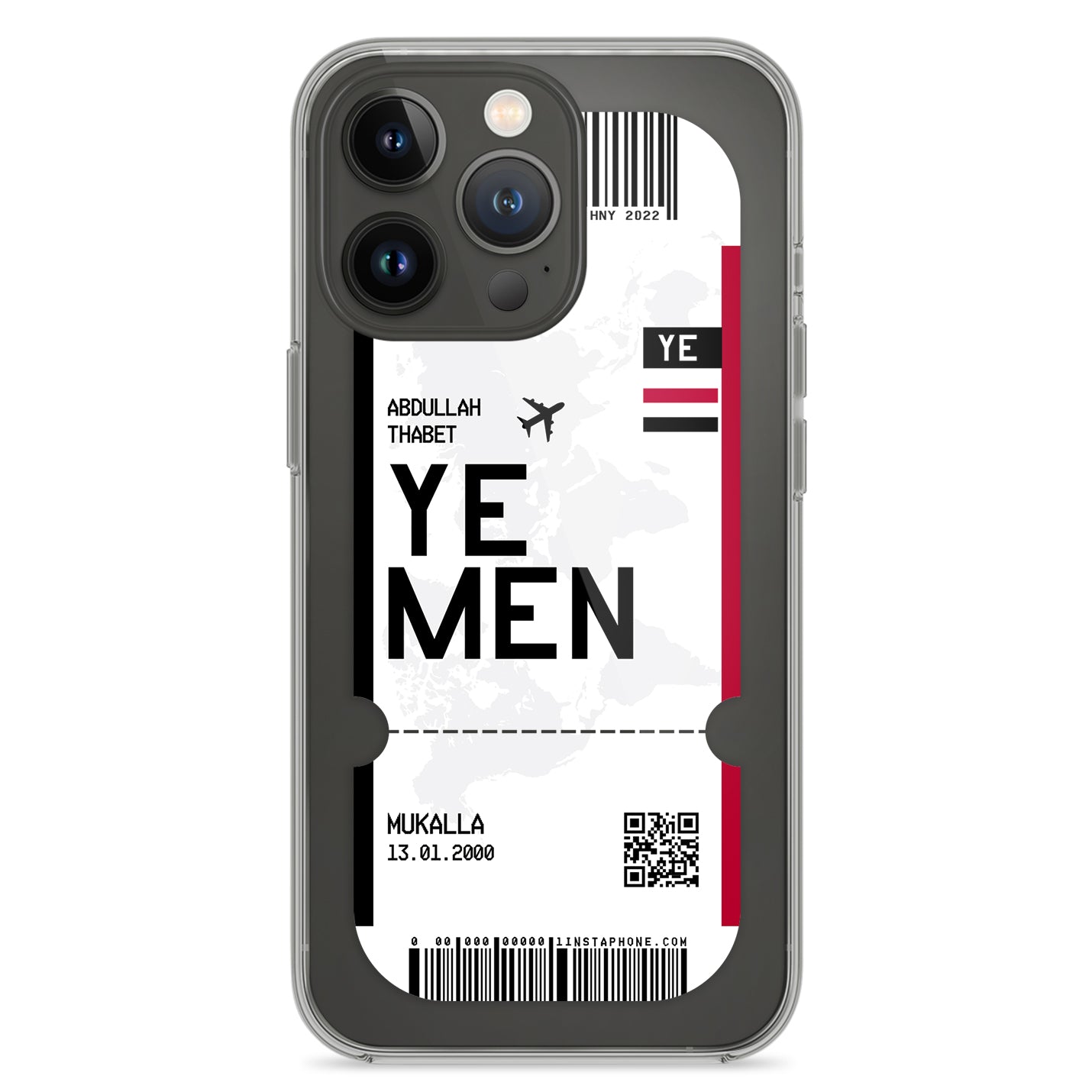 Handyhülle im Ticket Design - Jemen - 1instaphone