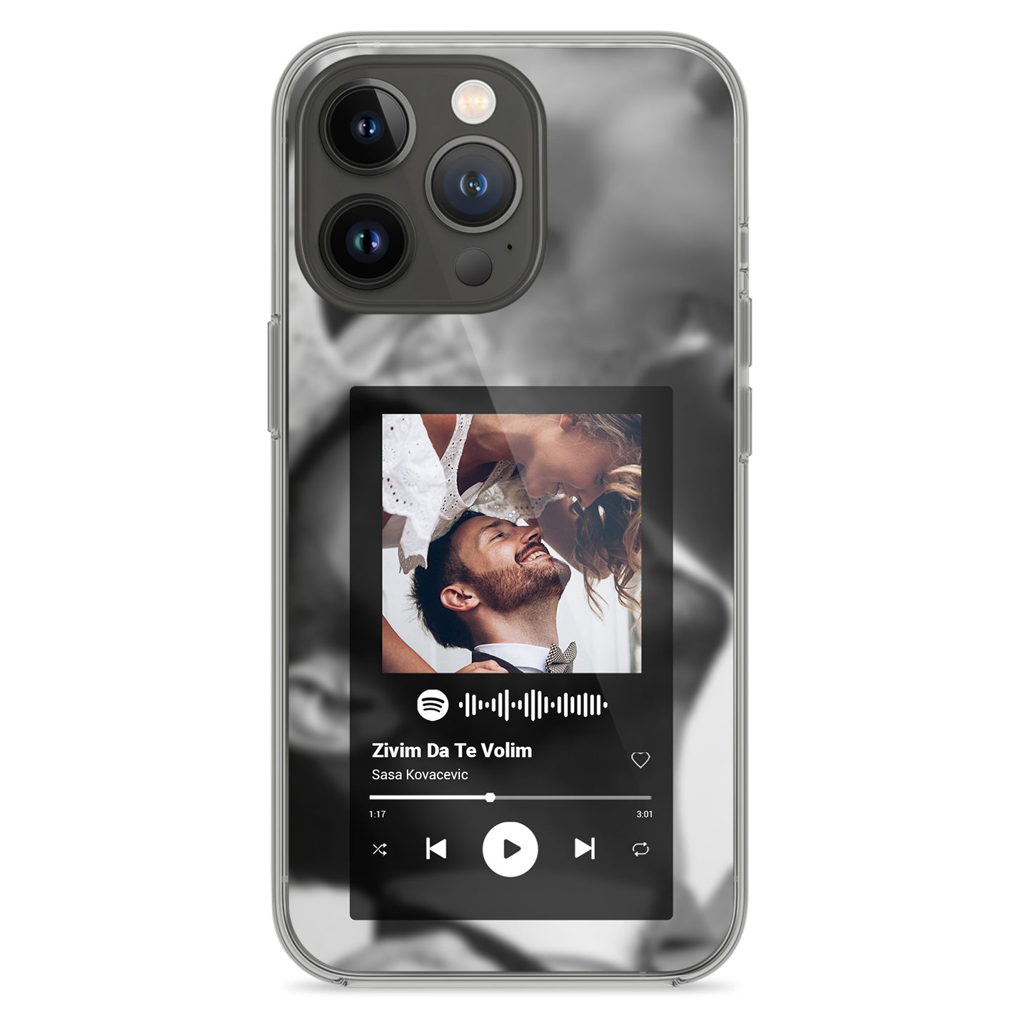 Handyhülle Durchsichtig Spotify Design - 1instaphone